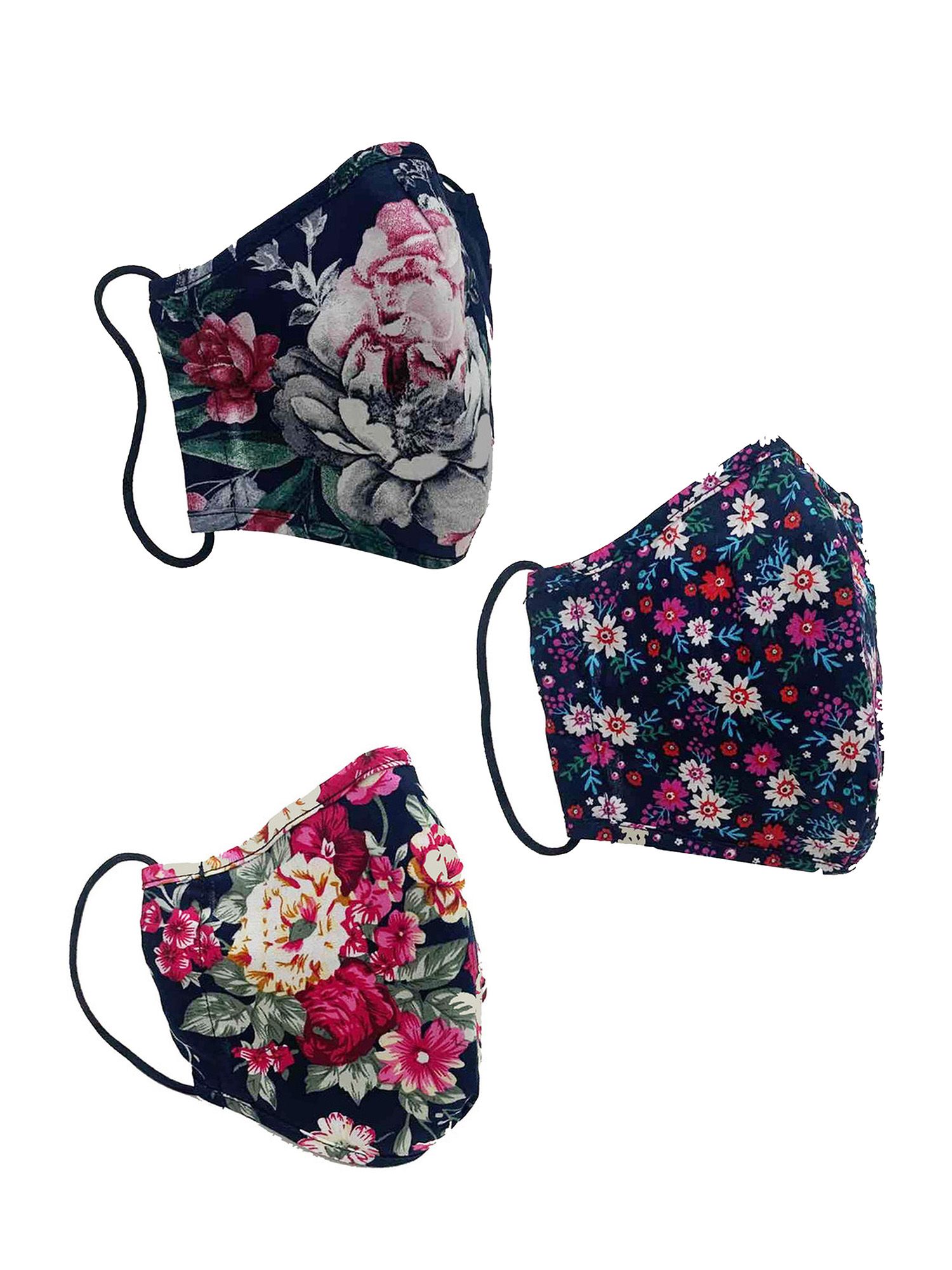 With a choice of three fun designs, our Flower Face Covering 3 pack is a versatile choice. Made from super-soft cotton, each face covering is cut from the ends of our fabric rolls, so they are sustainable and kind to the planet. Please remember these are non-medical masks and not PPE. Wash your hands before and after putting on the covering. One Pound from each covering is donated to Sufra, a charity that supports and provides food for people in extreme poverty.