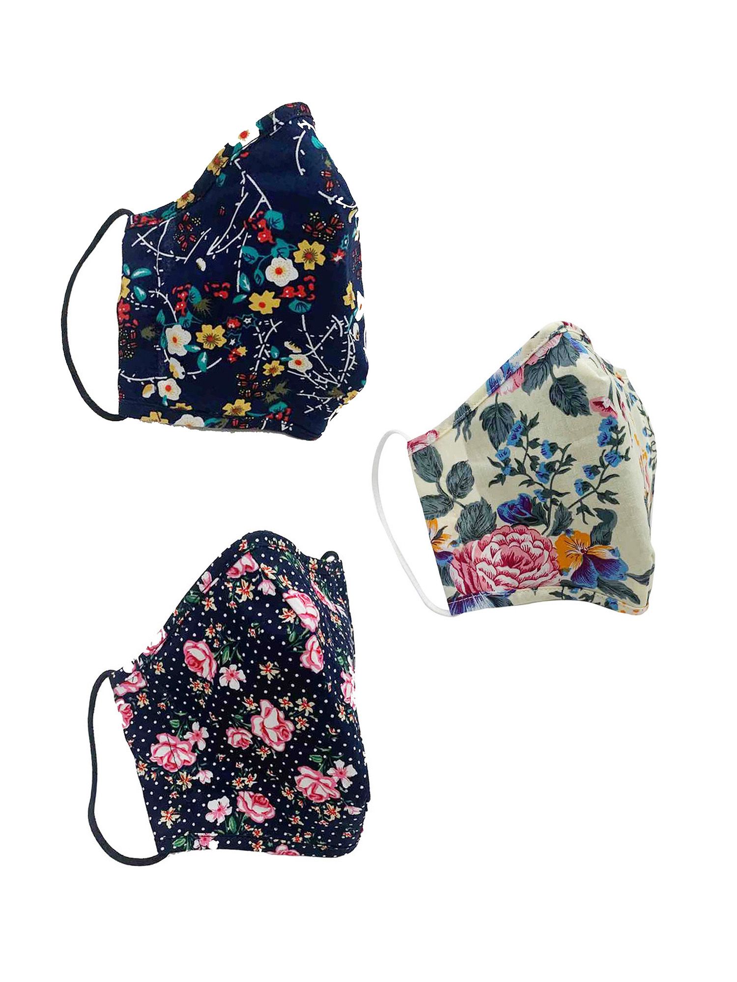 Expertly cut from super-soft cotton, our Retro Floral Face Coverings 3 Pack are perfect for showing off your style and keeping comfortable. Sourced from the ends of our fabric rolls, they are a sustainable choice and kind to the planet. Please remember these are non-medical masks and not PPE. Wash your hands before and after putting on the covering. One Poundfrom each covering is donated to Sufra, a charity that supports and provides food for people in extreme poverty.
