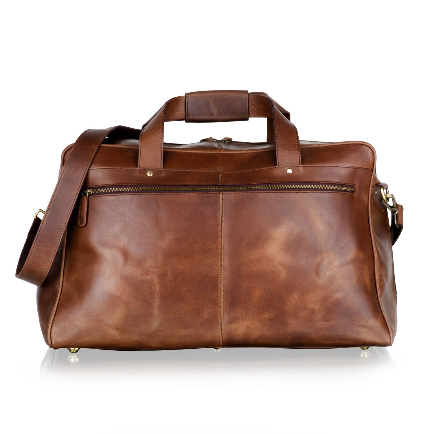 Woodland Leather Brown Large Travel Holdall 21.0