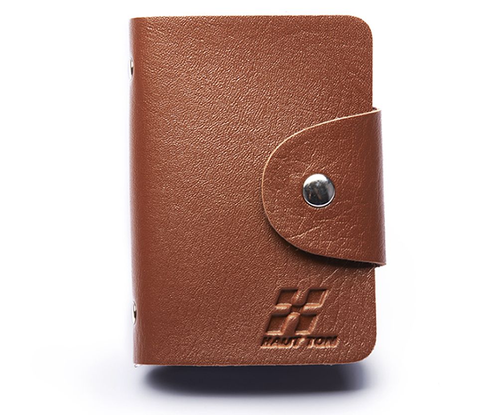Hautton Black 24 Credit Card Wallet Stud Front