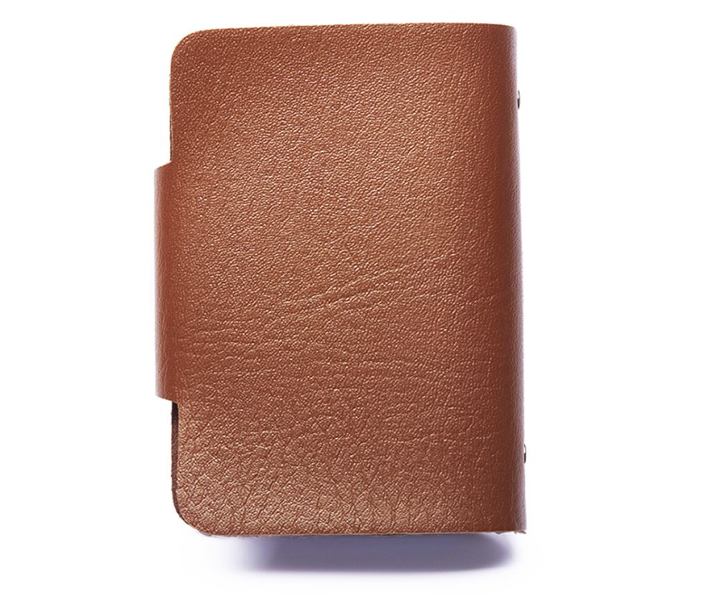 Hautton Black 24 Credit Card Wallet Stud Front