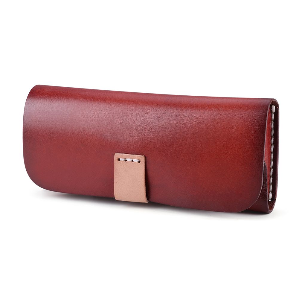 Unisex Leather Glass Case