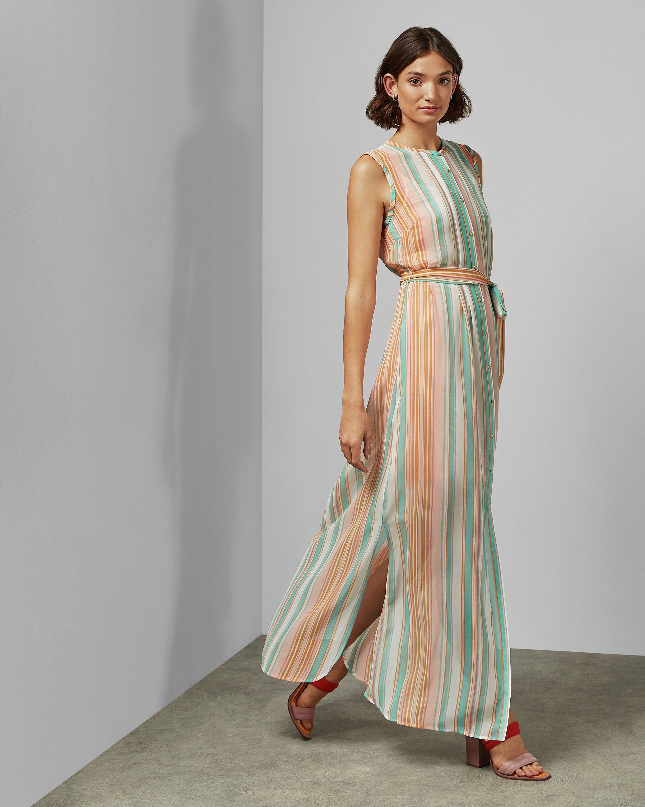 Cbn Candy Stripe Sleevedless Dress
