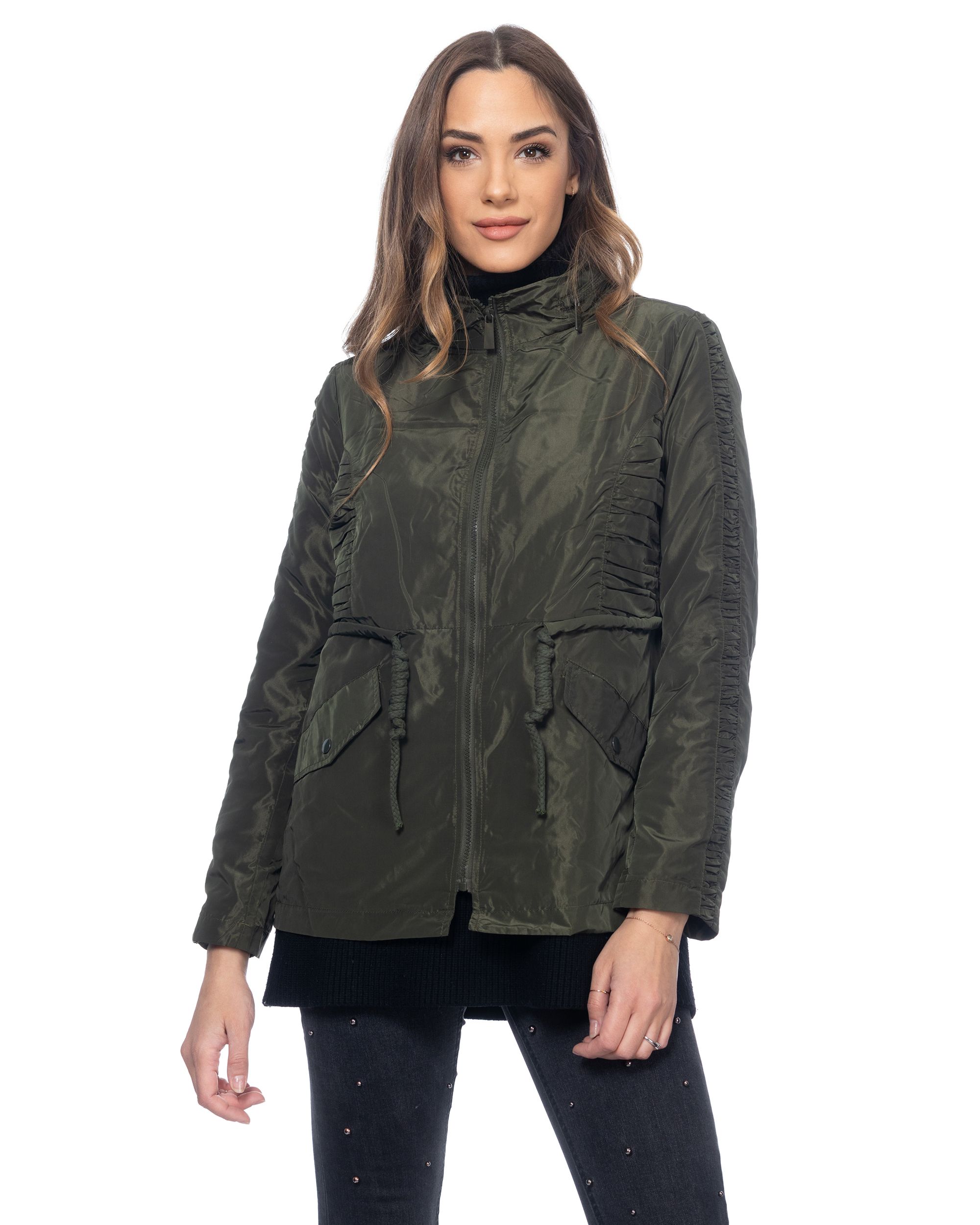 Jacket with zipper clousure and Flap pockets