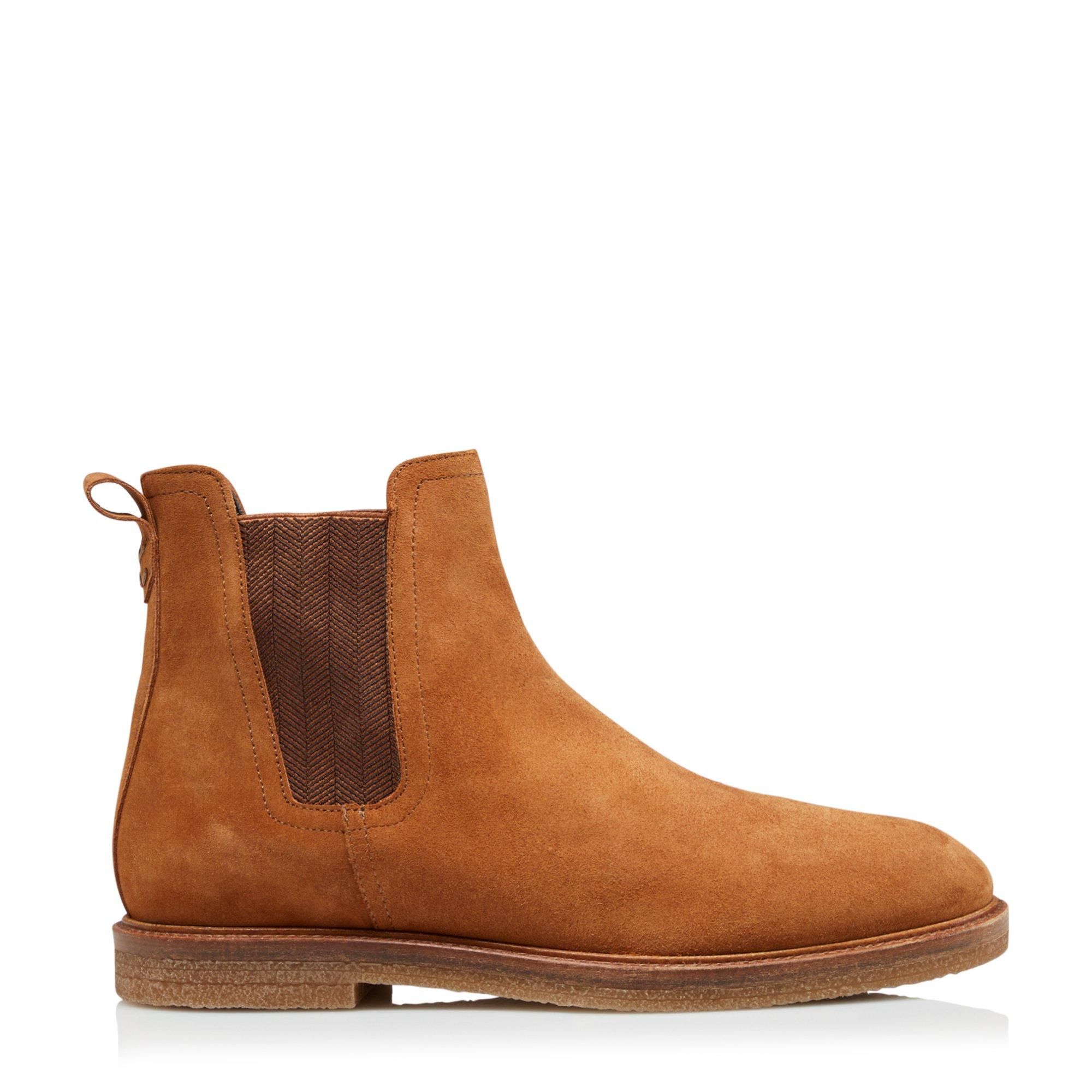 The traditional staple chelsea boots from Dune London. Showcasing a sturdy sole, elasticated panels and a rounded toe. Finished with a back pull up tab for ease.