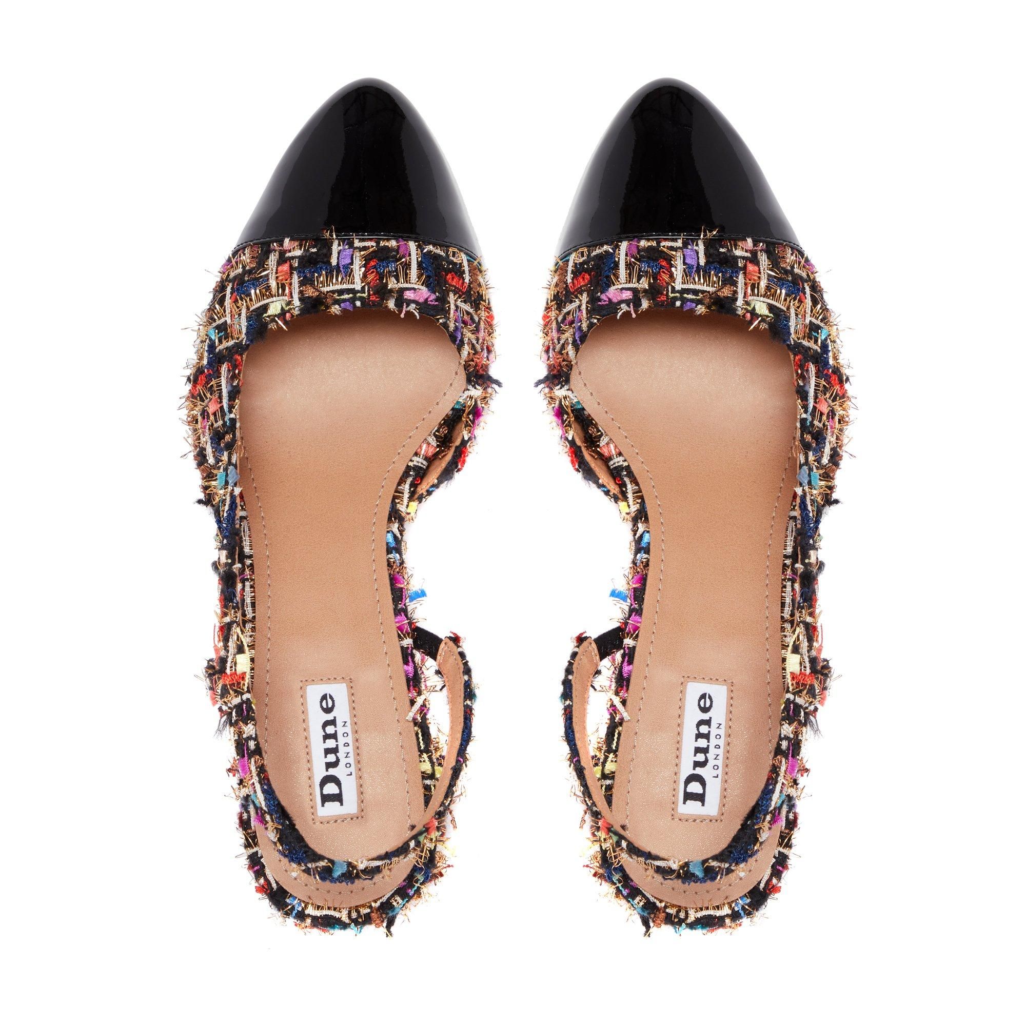 dune croft leather slingback courts