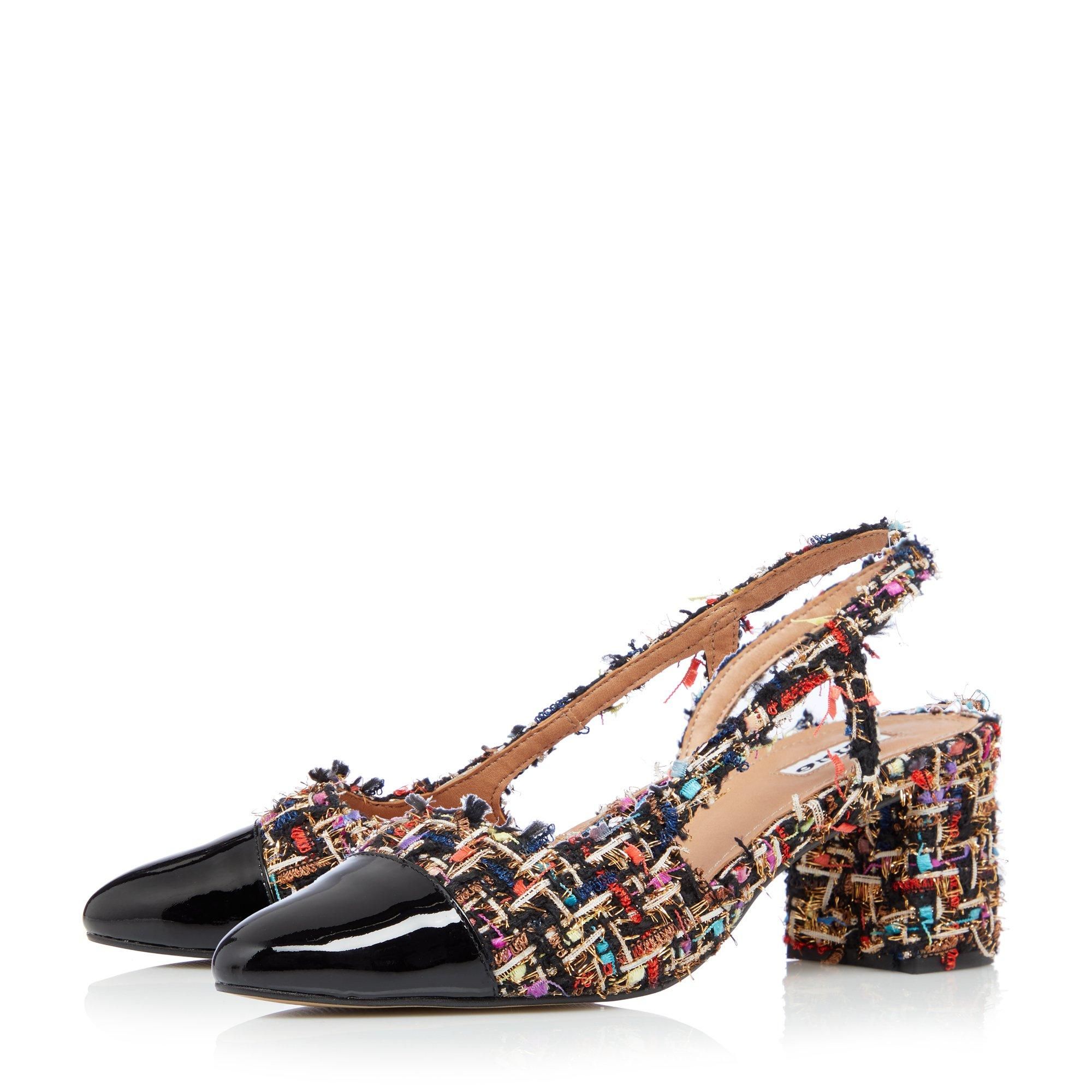 dune croft leather slingback courts