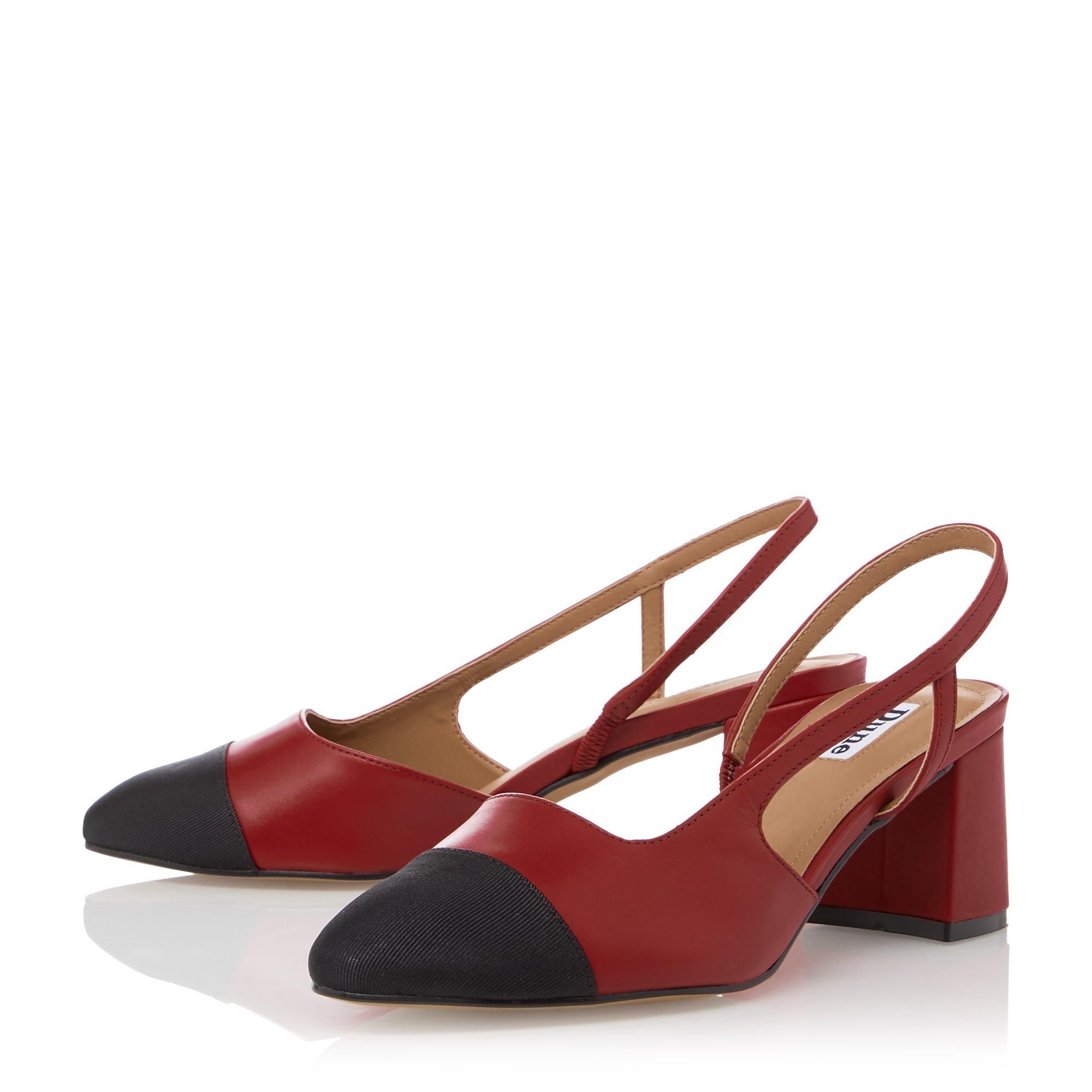 dune croft leather slingback courts