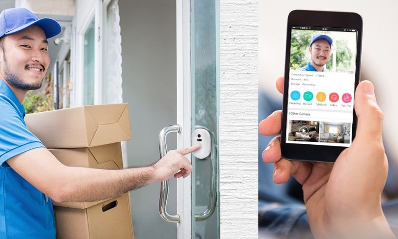 Wireless Smart Camera Doorbell White.  Aquarius created this video doorbell to allow you to know always who is knocking at your door.  It’s easy to install, furthermore the 3M adhesive and features such as the night vision and the anti theft function make this product reliable.  Automatically takes a picture of the visitor when the door bell is pressed.  You will be able to see the snapshot anytime, anywhere thanks to the automatic cloud storage.  You will be notified on the smartphone that someone is at your door.  Features Smart Night Vision & Smart Motion Detection, true wireless  and long stand-by times, two-way audio loop recording, real-time alerts, 166° viewing angle, 720HD video, two-way audio-talk to the person at the front door.  Download the app inside, available for both Android and iOS devices.  

SPECIFICATIONS:

   Alarm: Buzzer
   Transmission distance: RF 30m + WiFi 30m
   Data receiving: RF 2.4G
   App: Eyecloud
   Transmission: RF + WiFi
   Rated voltage: 100V-240V
   Picture resolution: 480×320 Image
   Sensor: 1/4 CMOS
   Night Vision mode:1pc white
   Lens: 100° F2.4 Aperture
   Power supply:2pcs AAA batteries