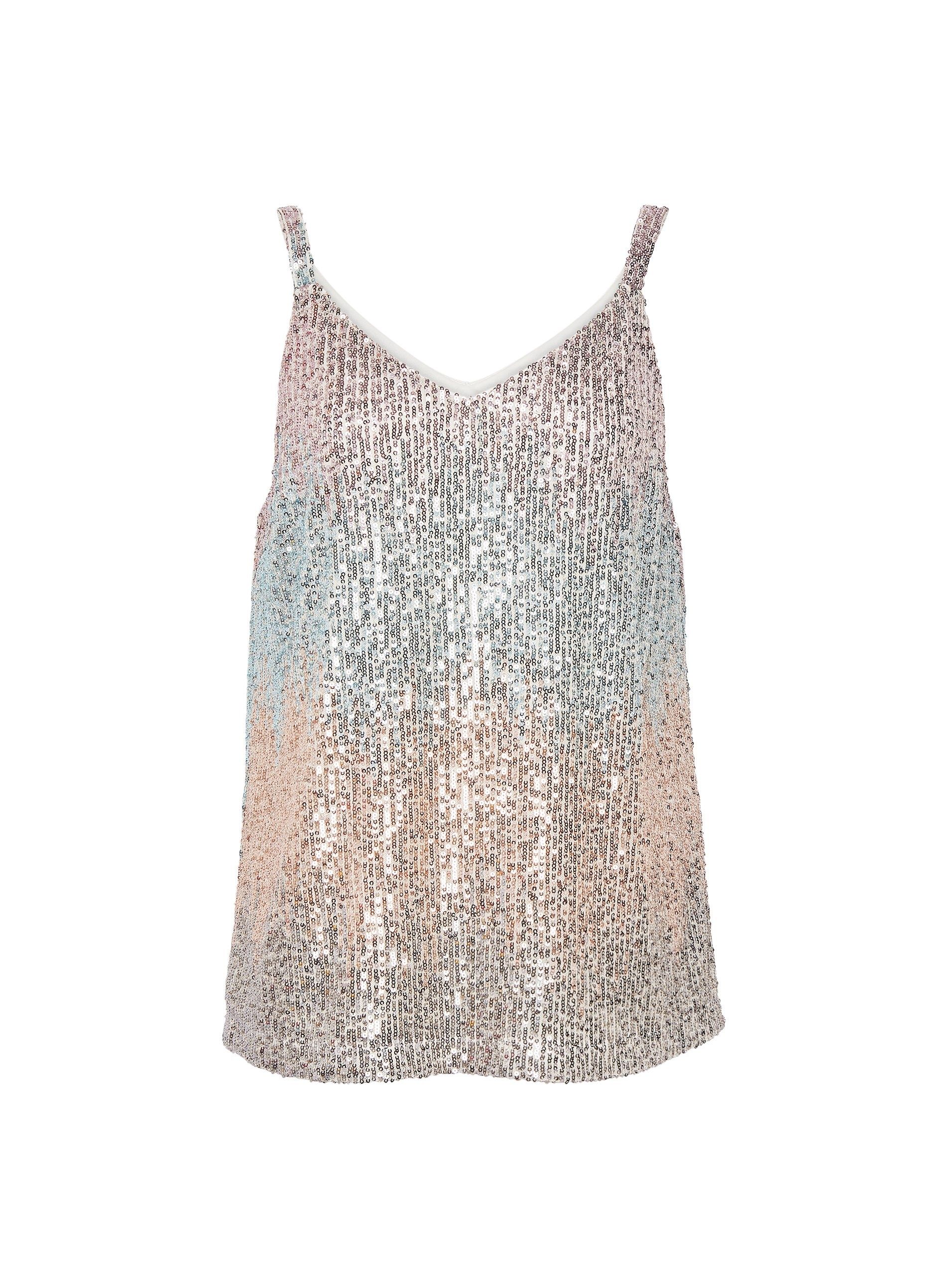 Dorothy Perkins Womens Multi Coloured Sequin Camisole Top VNeck Sleeveless