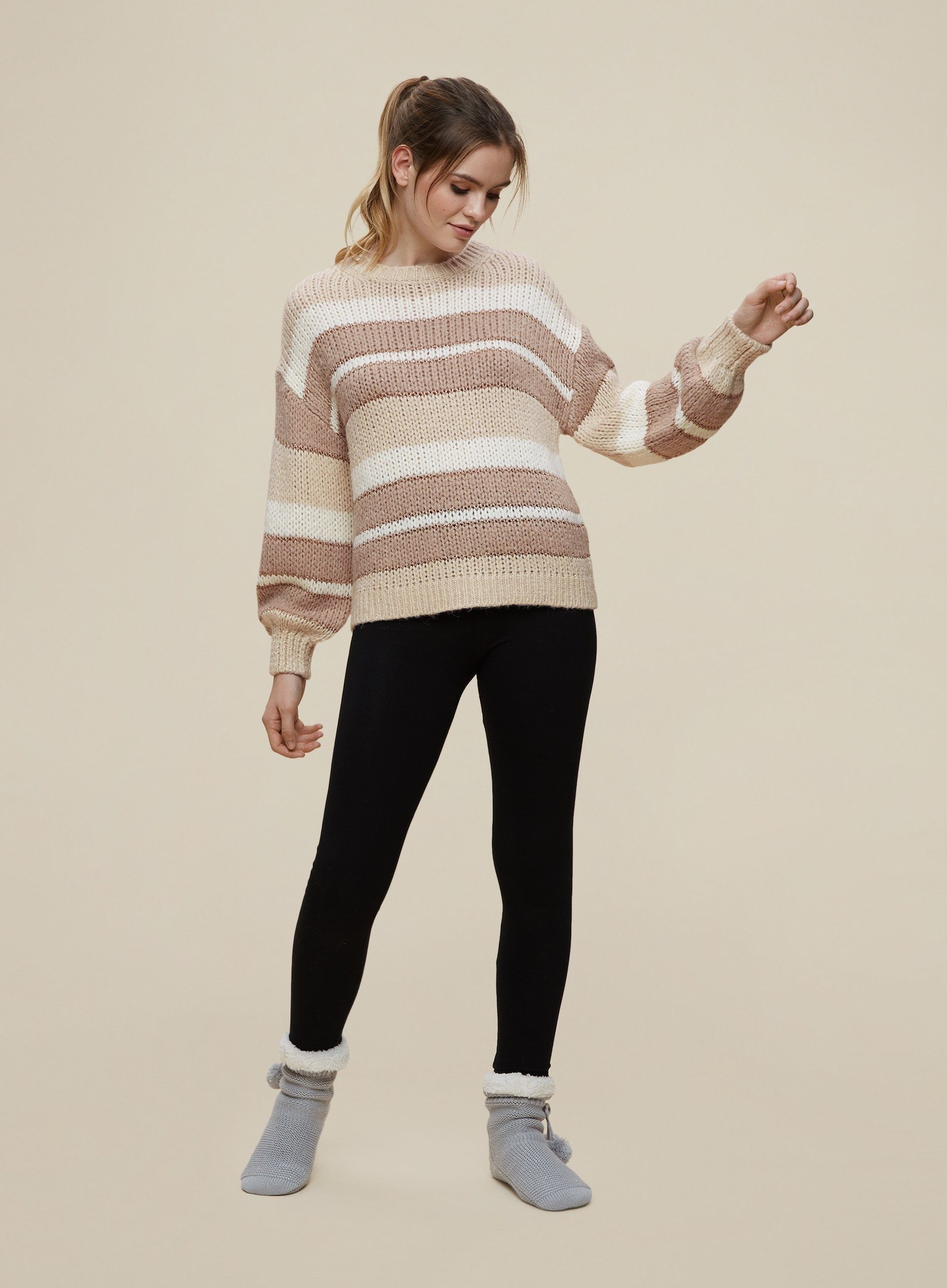 Dorothy Perkins Womens Multi Coloured Striped Jumper Sweater Pullover ...