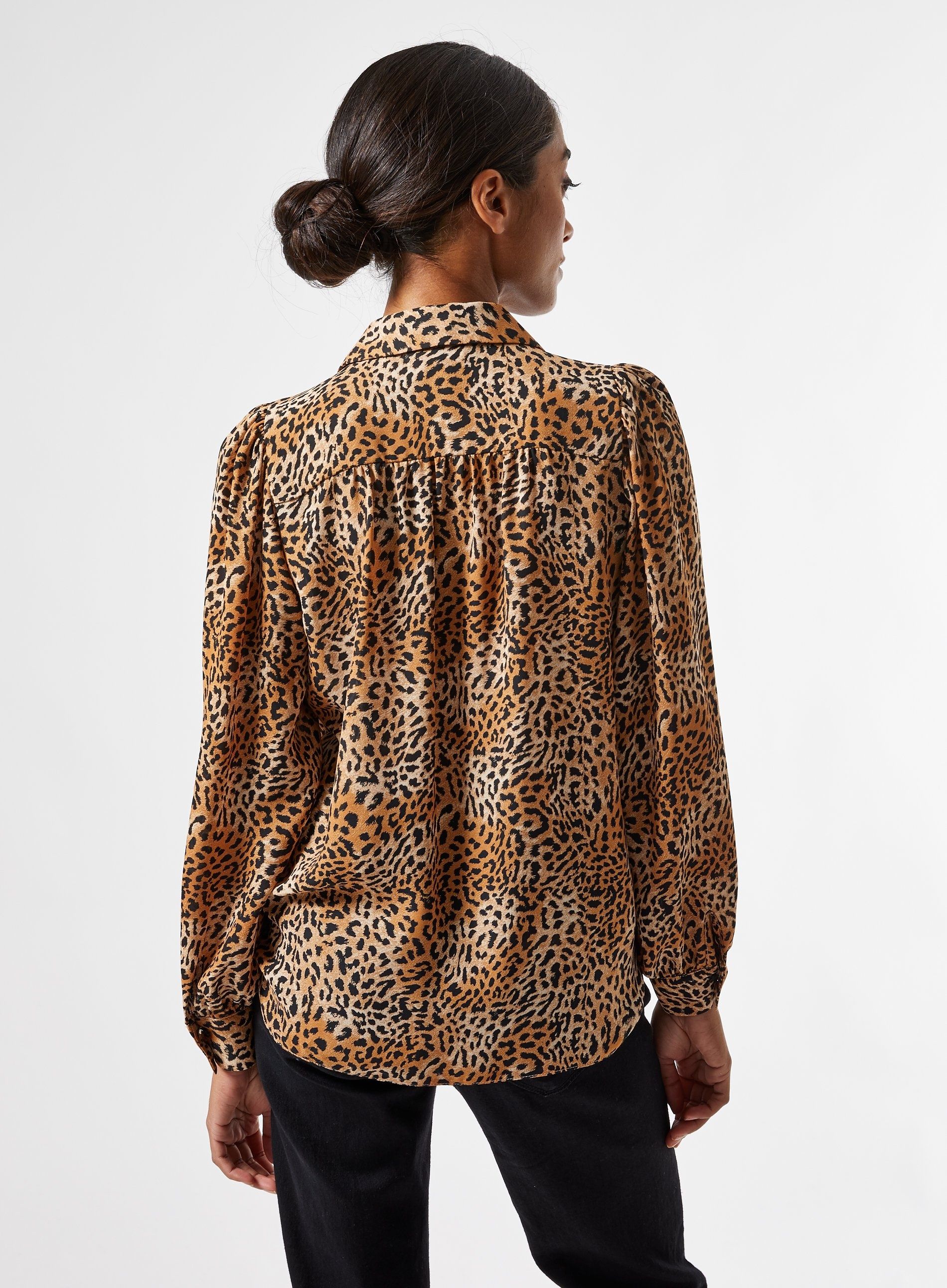 Dorothy Perkins Womens Petite Multi Leopard Print Shirt Long Sleeve ...