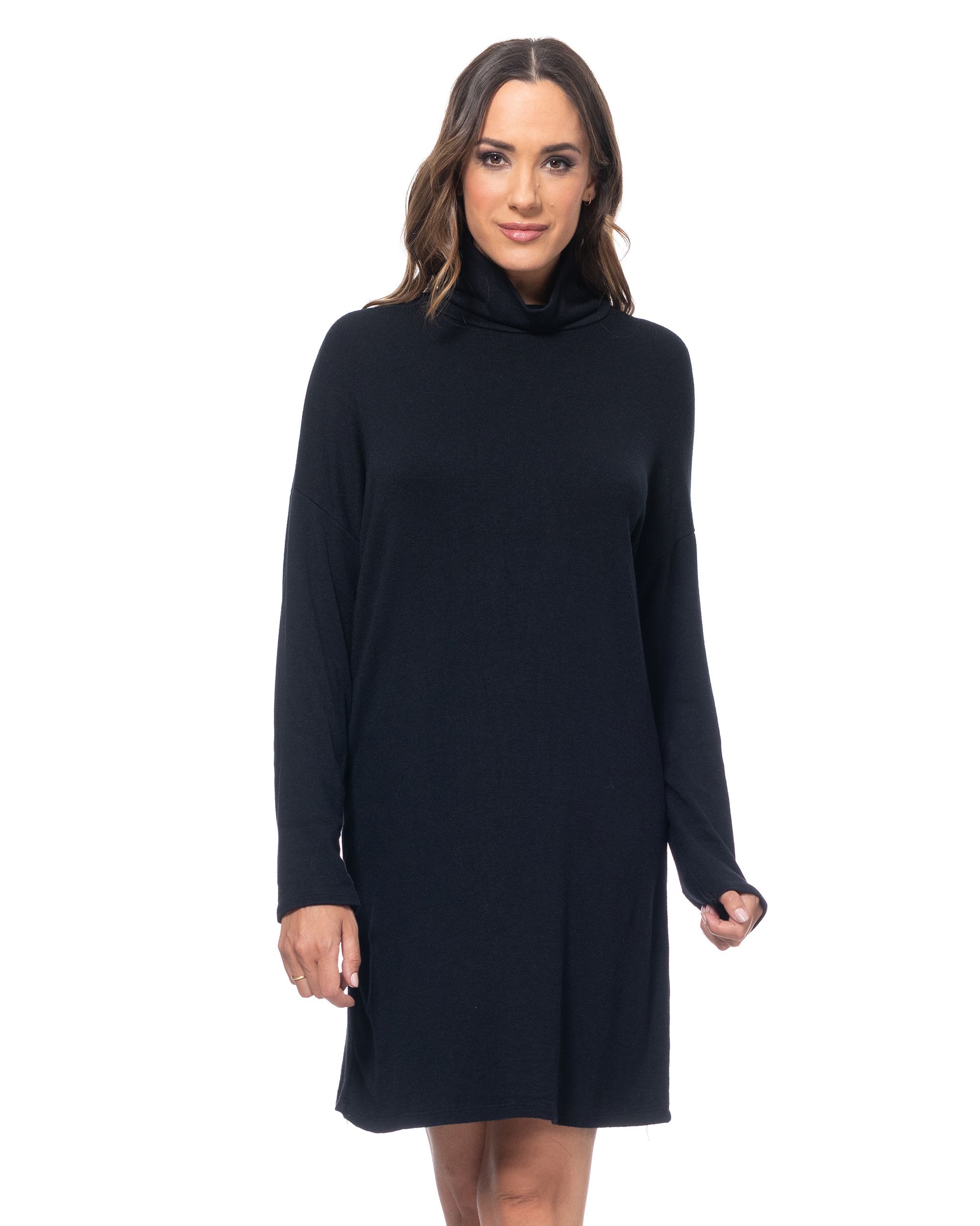 Knit Dress With Turtle Neck