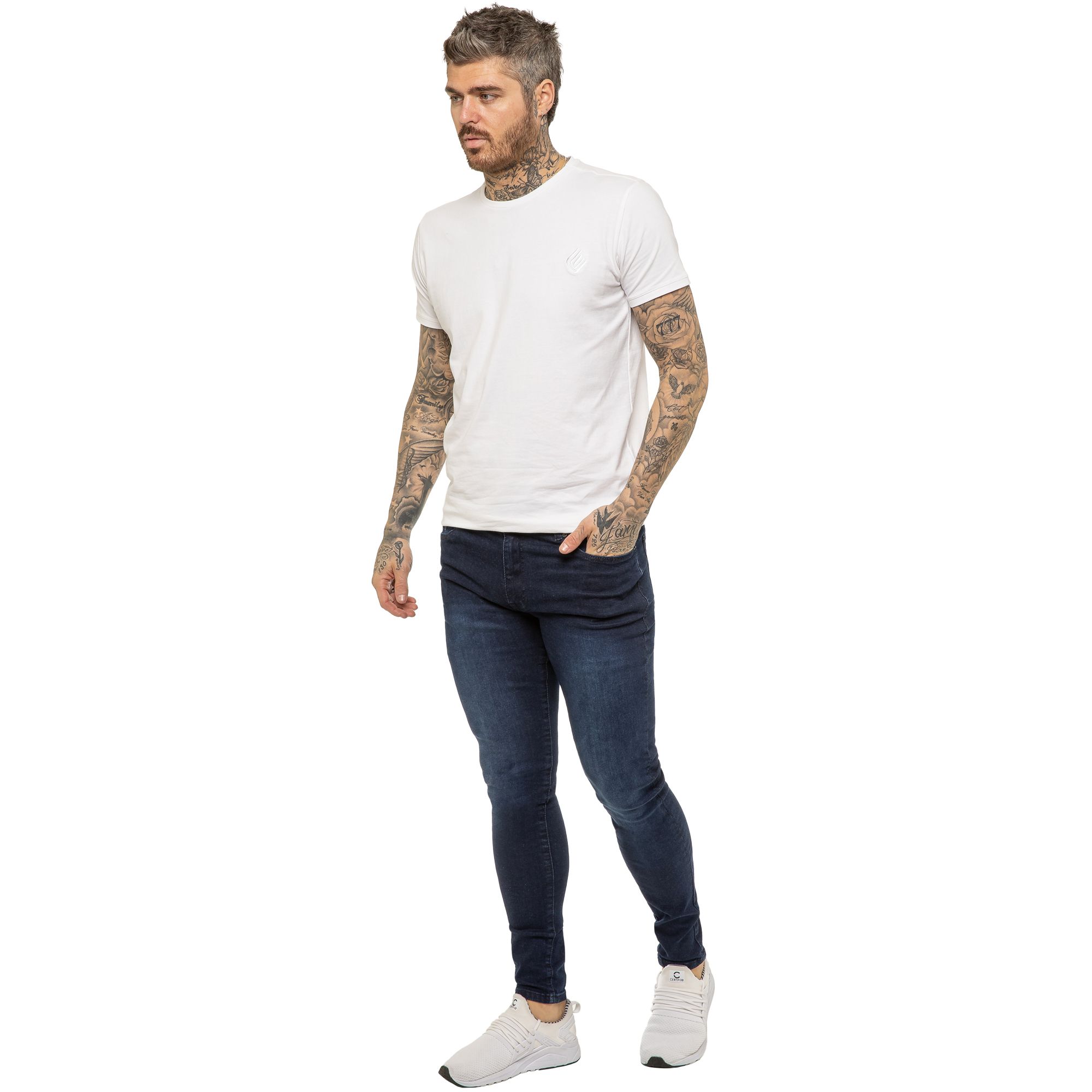 Enzo Mens Skinny Super Stretch Denim Jeans