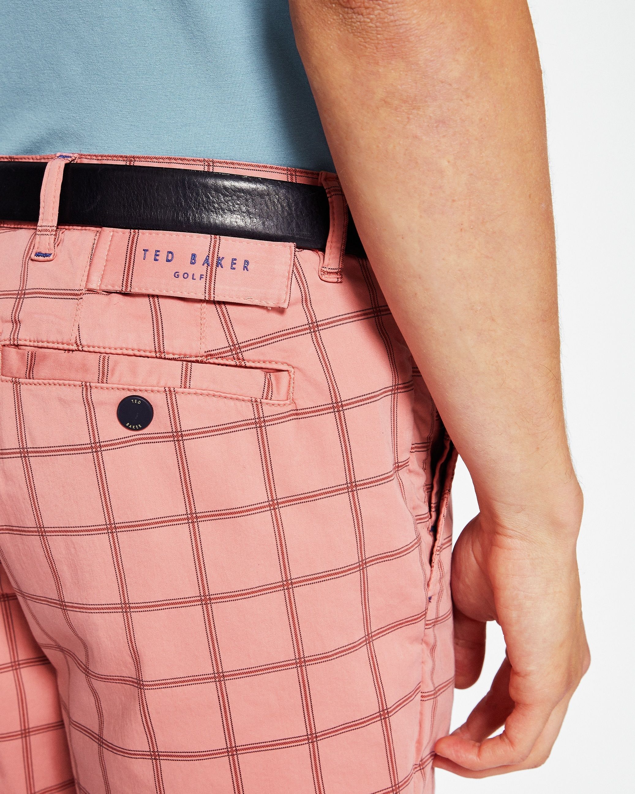 Ted Baker Golfshr Printed Golf Chino Shorts, Pink