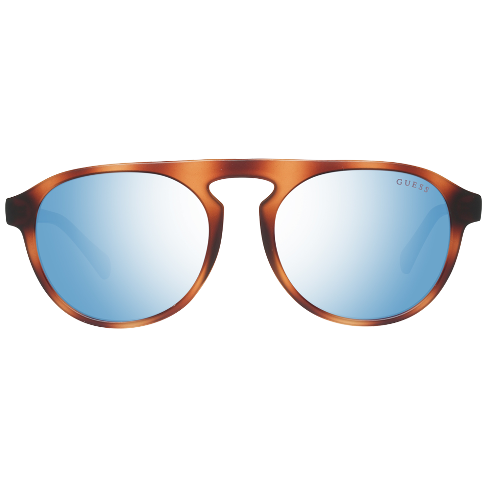 <table><tr><td>Gender</td><td>Men</td></tr><tr><td>Main color</td><td>Brown</td></tr><tr><td>Frame color</td><td>Brown</td></tr><tr><td>Frame material</td><td>Plastic</td></tr><tr><td>Lenses color</td><td>Blue</td></tr><tr><td>Lenses material</td><td>Plastic</td></tr><tr><td>Filter category</td><td>3</td></tr><tr><td>Lenses effect</td><td>Mirrored</td></tr><tr><td>Protection</td><td>100% UVA & UVB</td></tr><tr><td>Size</td><td>51-19-140</td></tr><tr><td>Lenses width</td><td>51mm</td></tr><tr><td>Lenses height</td><td>41mm</td></tr><tr><td>Bridge width</td><td>19mm</td></tr><tr><td>Frame width</td><td>136mm</td></tr><tr><td>Temples length</td><td>140mm</td></tr><tr><td>Spring hinge</td><td>No</td></tr><tr><td>Style</td><td>Oval</td></tr><tr><td>Shipment includes  </td><td>Case, cleaning cloth</td></tr></table>