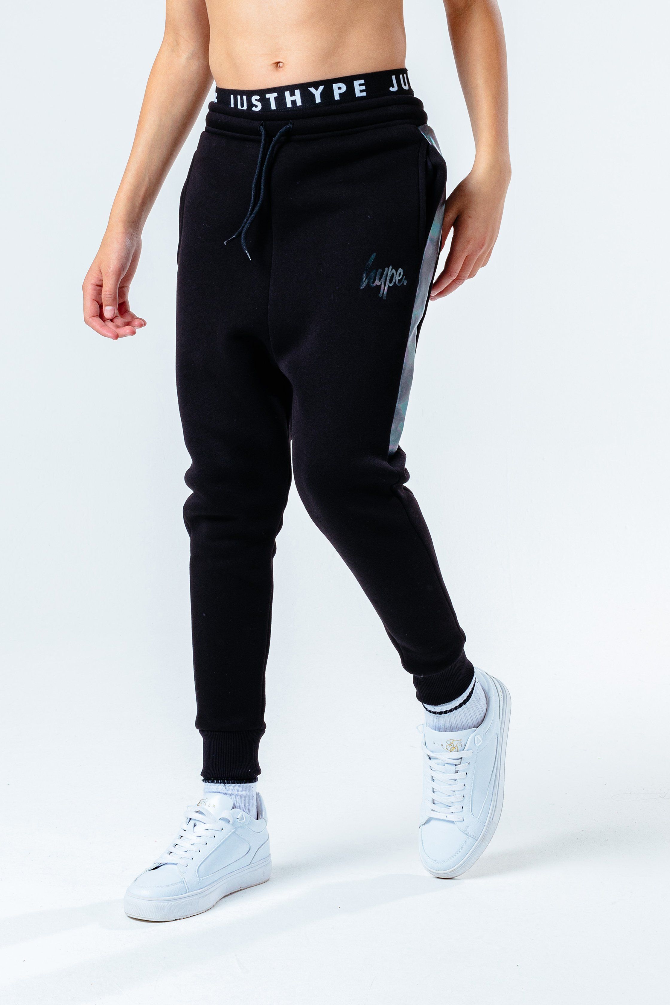 reflective iridescent joggers