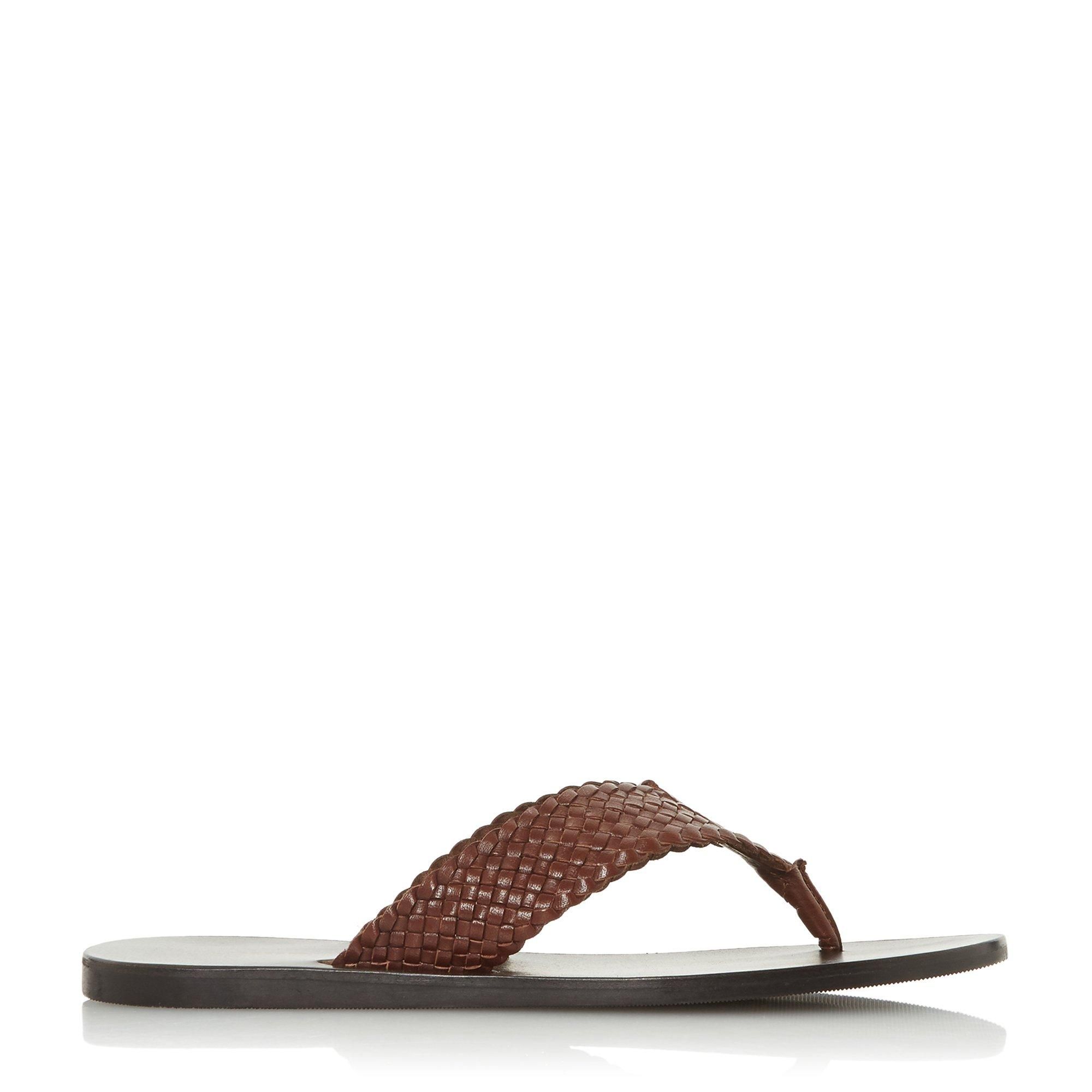 Prepare for warm weather with these woven sandals from Dune London. Made from leather, the woven toe-post straps offer textured interest. Its soft footbed offers enduring comfort while you're out and about.