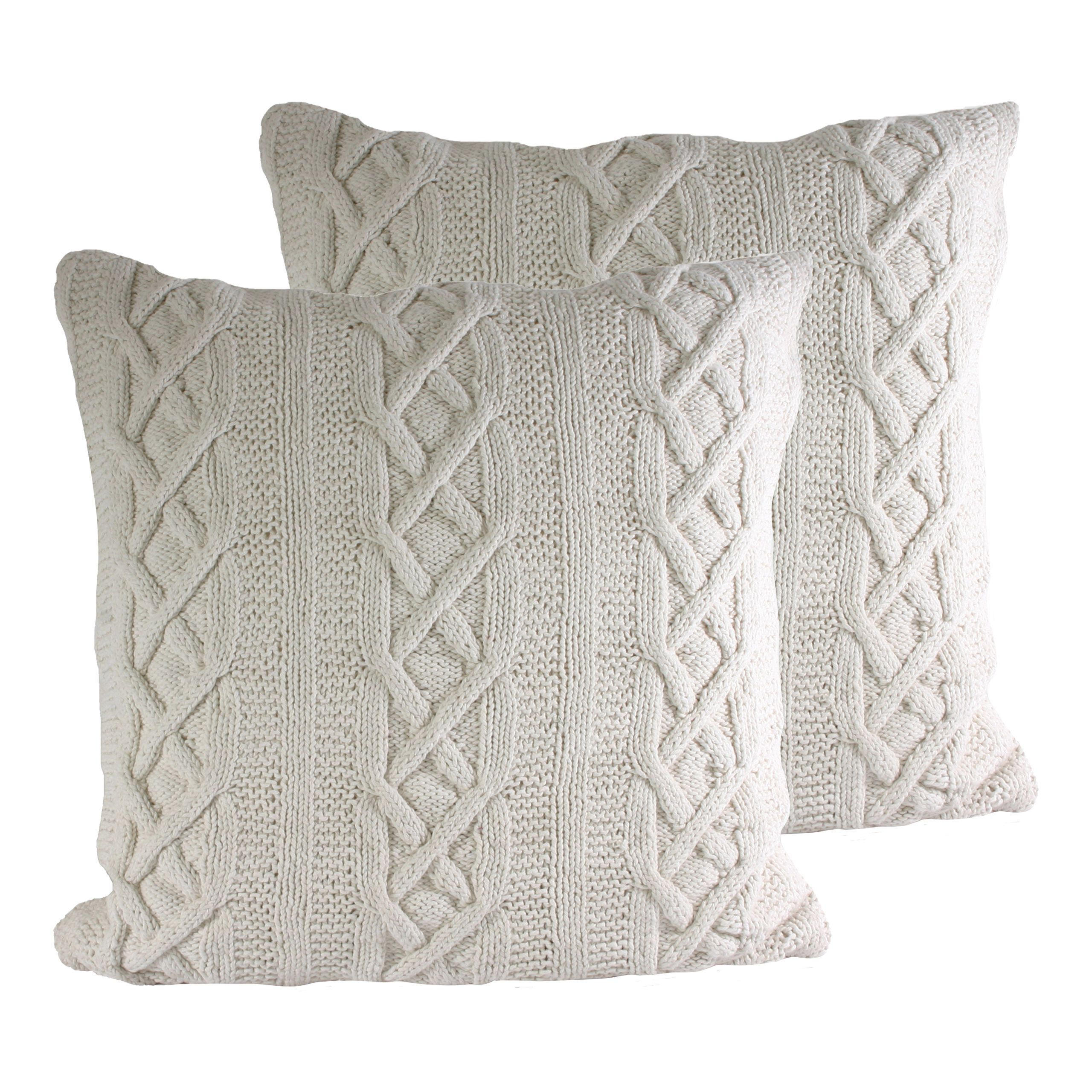 The Aran cushion is a modern interpretation of a classic look. This gorgeous cushion features a chunky, cable knit design that adds unique textures to your home interior, bringing a traditional twist into a modern setting or matching a cottage-style theme. With a hidden zip design this cushion will not catch and has a plain grey reverse. Thanks to its 100% cotton weave this cushion cover is super soft to touch making it great for beds. It must be hand washed only and laid flat to dry. Made to match with the Aran cable knit throws in corresponding natural colours.