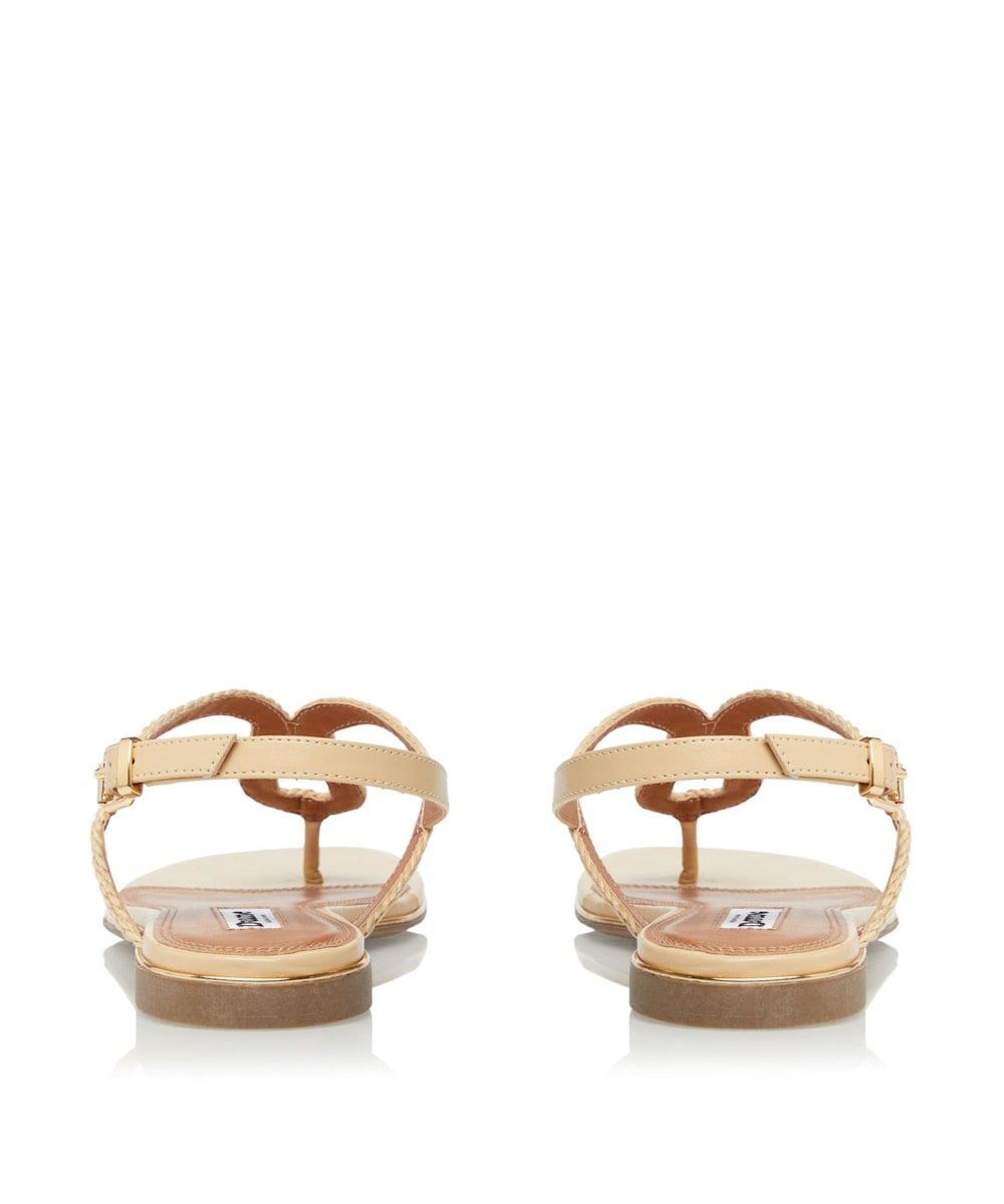 dune loopy sandals in tan