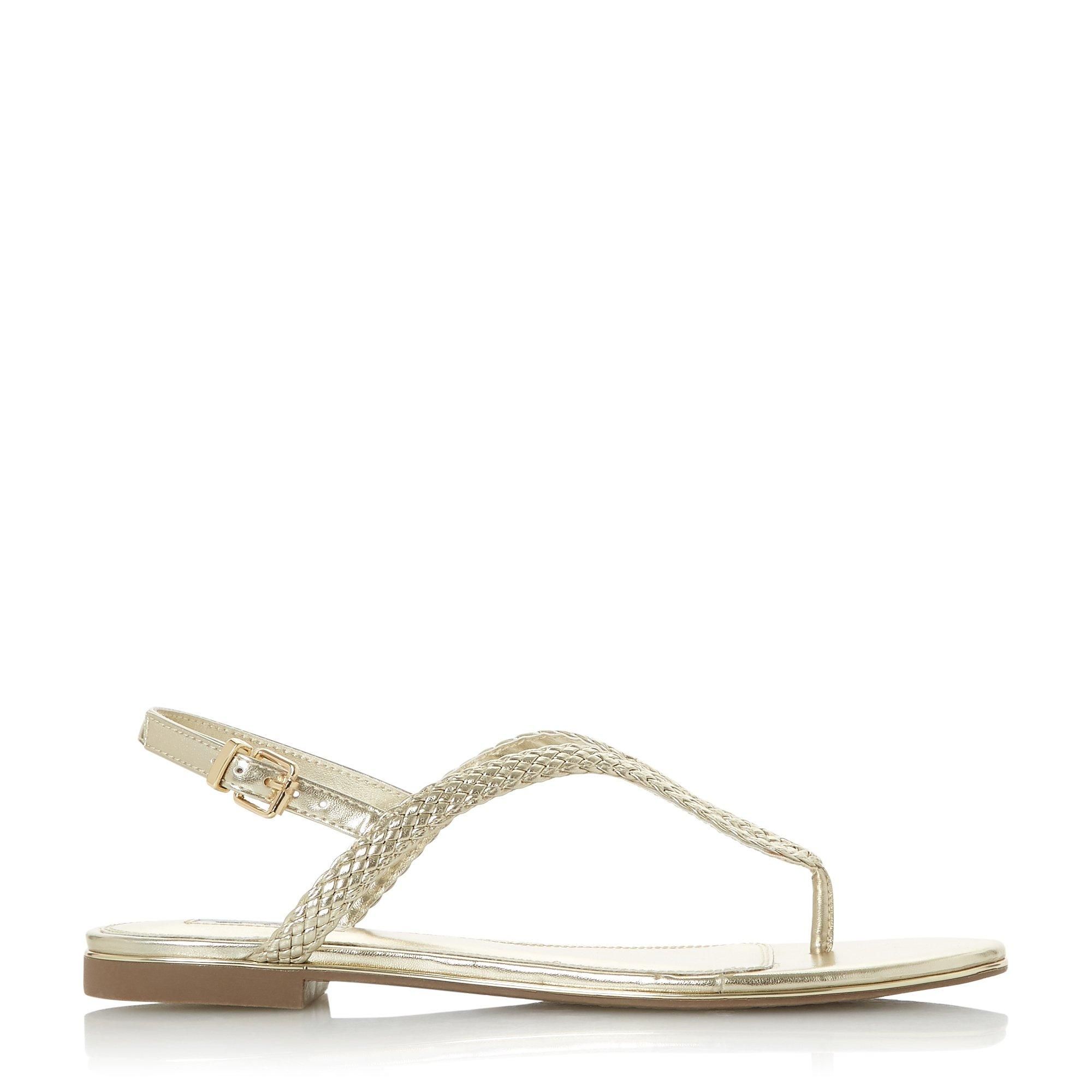 dune loopy sandals in tan