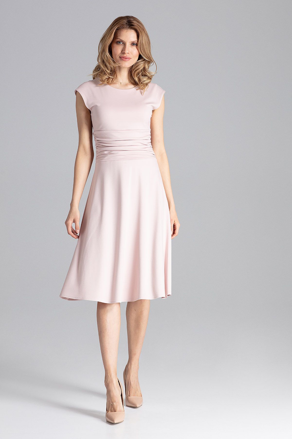 Pink Midi Cocktail Dress