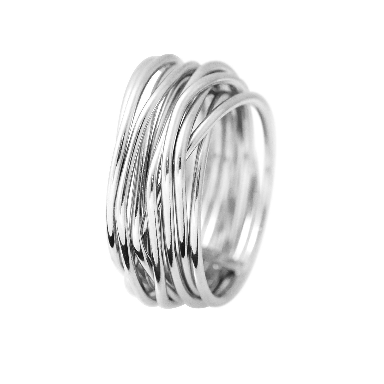 Ring Fashion - 925 Sterling Silver Rhodium Plated - Our jewellery is made in France and will be delivered in a gift box accompanied by a Certificate of Authenticity and International Warranty