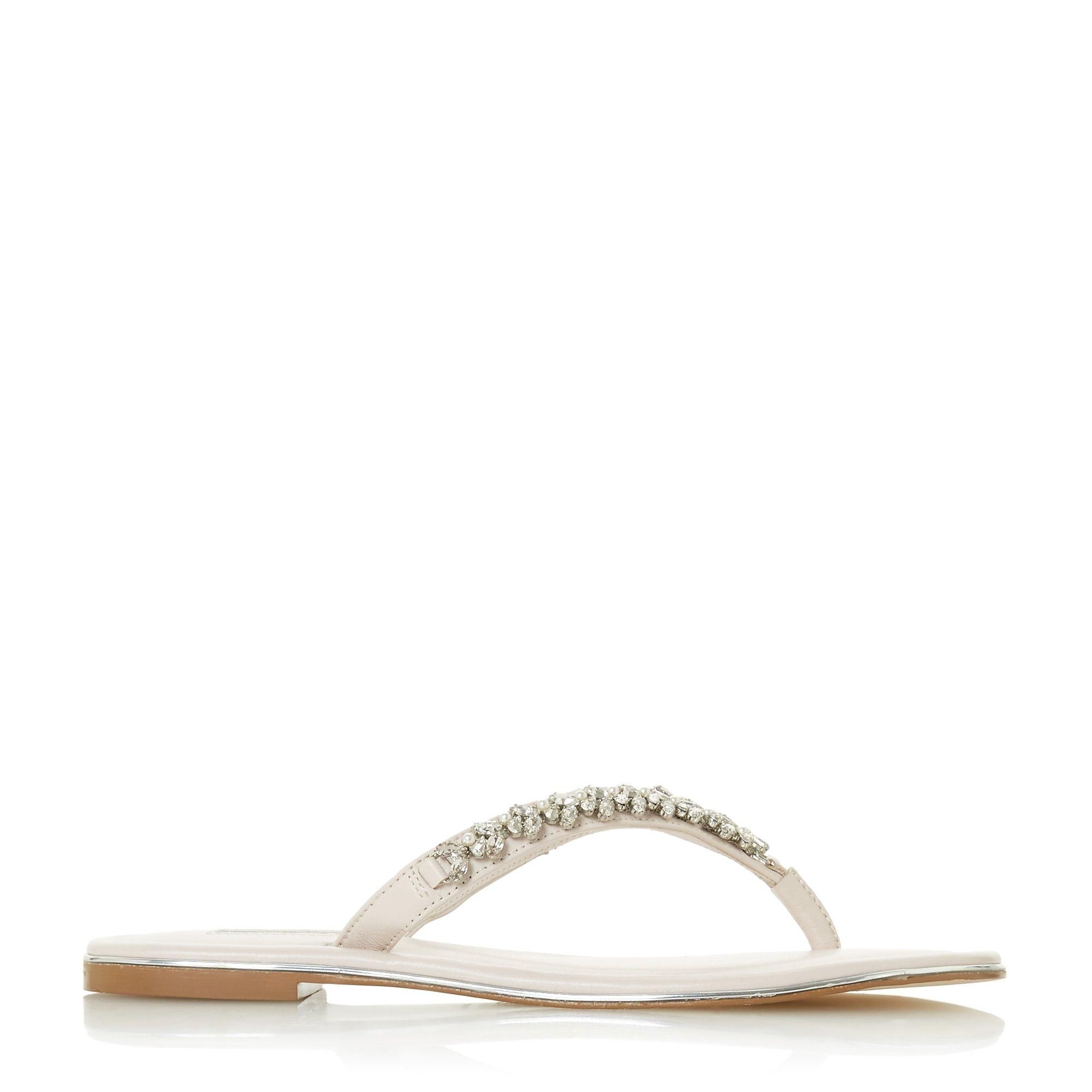 dune jewelled flip flops