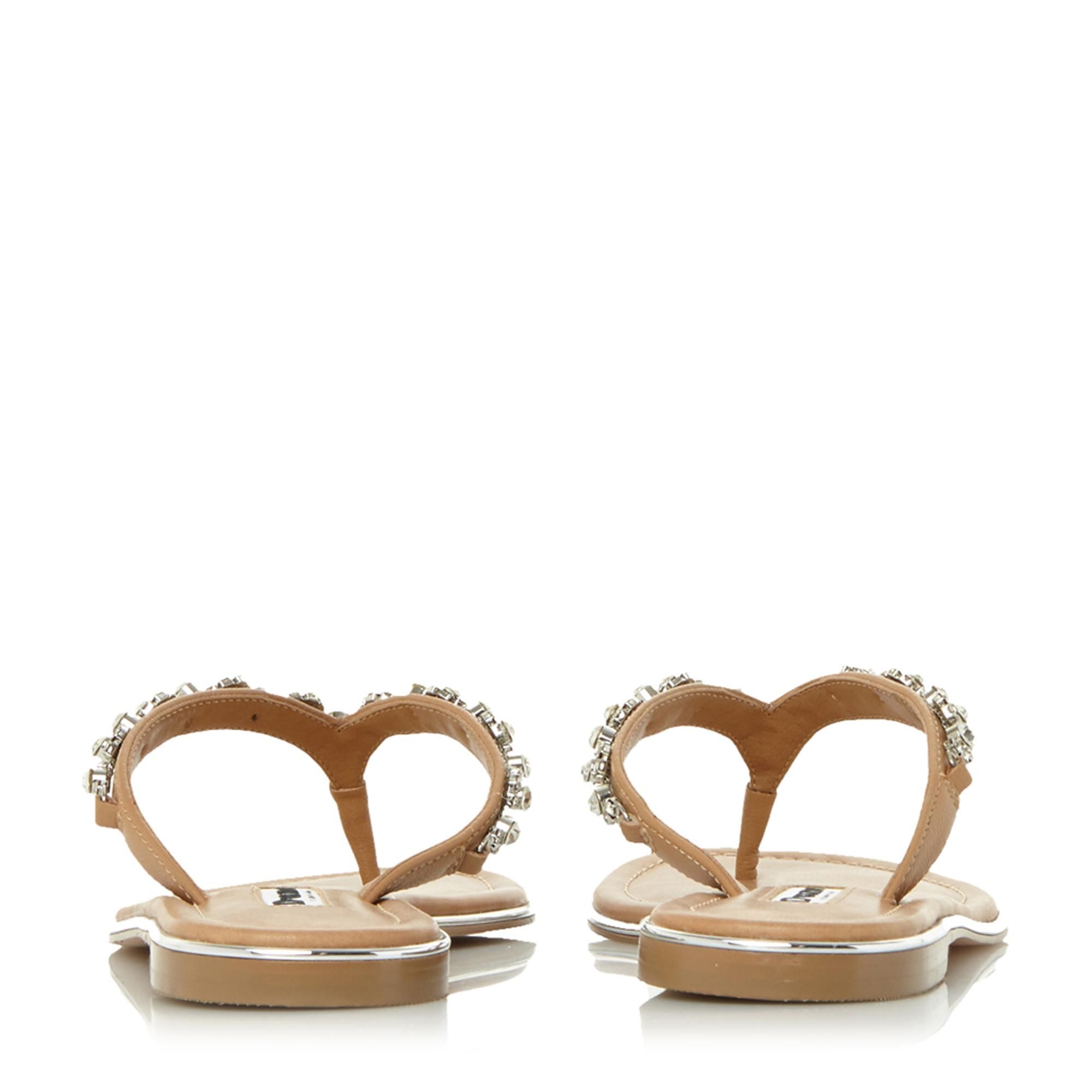 Dune Ladies NEWBIE Diamante Toe-Post Sandals