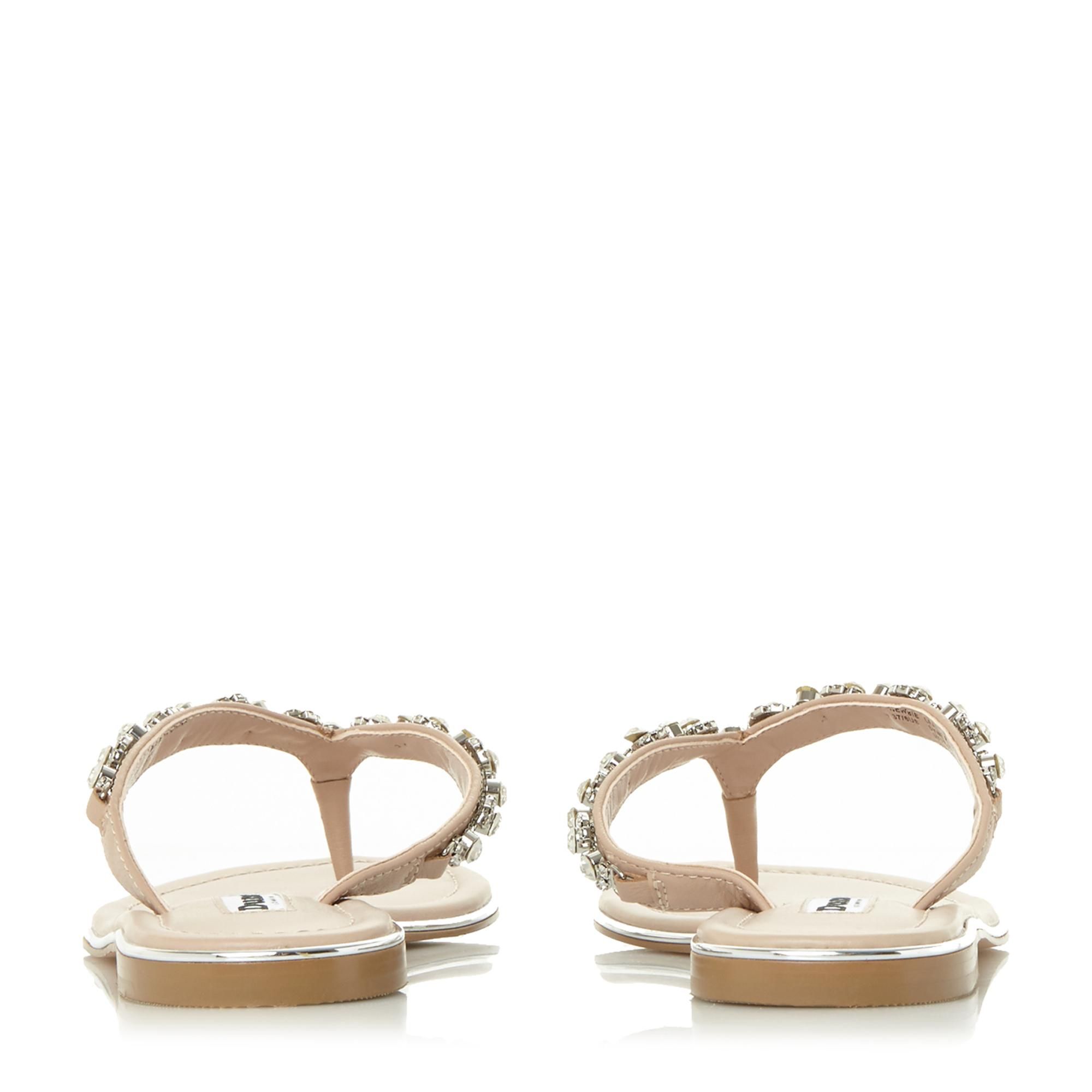 Dune Ladies NEWBIE Diamante Toe-Post Sandals