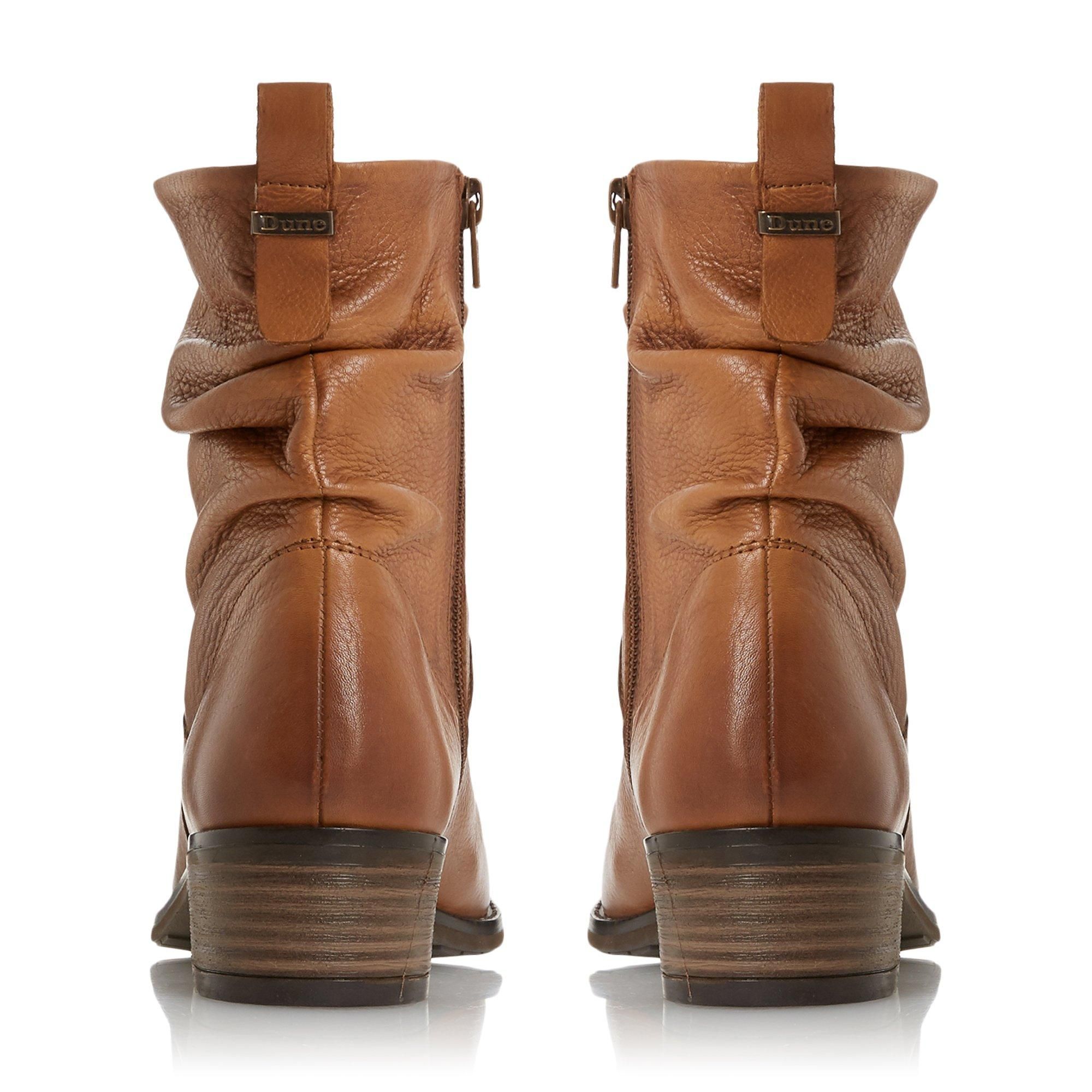 dune ruched calf boots