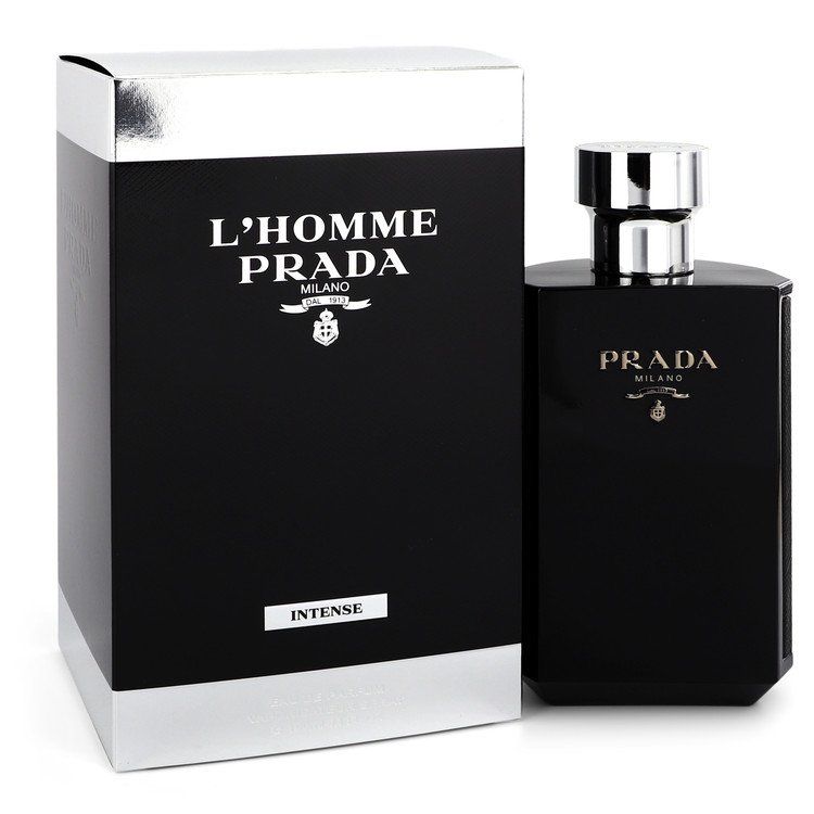 Prada L'homme Intense Cologne by Prada, L'homme intense prada launched in 2017 as a more dynamic version of the men’s l’homme scent from prada. The creation of perfumer daniela (roche) andrier, this masculine fragrance begins with captivating top notes of amber and iris. Masculine leather and patchouli notes fill out the heart of this alluring scent, as tonka bean and sandalwood provide the exotic base notes.