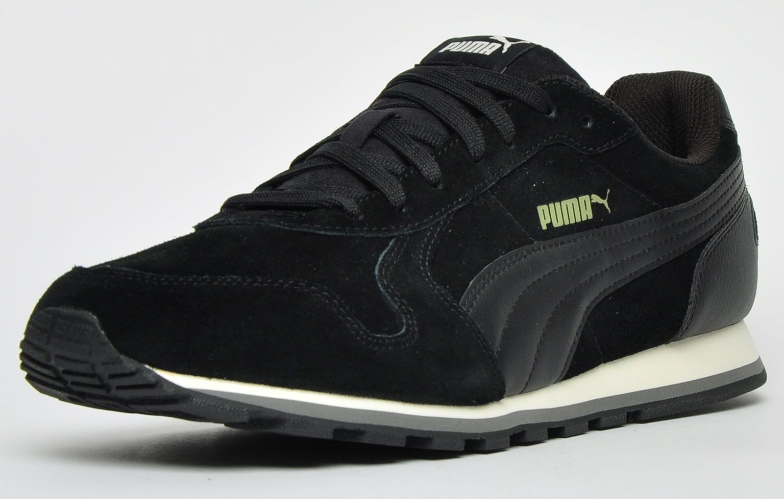 <p>Inspired by a legendary running shoe, the Puma ST Runner comes with a mix of athletic and lifestyle features.</p> <p>Crafted from a quality suede leather upper utilizing a stabilizing heel clip that enhances the shoe’s overall support and a carbon rubber outsole with a deeper tread pattern for excellent traction, high wear durability and perfect grip.</p> <p>Puma ST runner trainers are the perfect finishing touch to any casual footwear wardrobe and feature all the attributes you’d expect from a true modern day classic.</p> <p>- Suede leather upper</p> <p>- Padded and shaped heel collar</p> <p>- Cushioned insole</p> <p>- Durable Carbon Rubber outsole</p> <p>- Stabilizing heel support</p> <p>- Puma branding throughout</p>