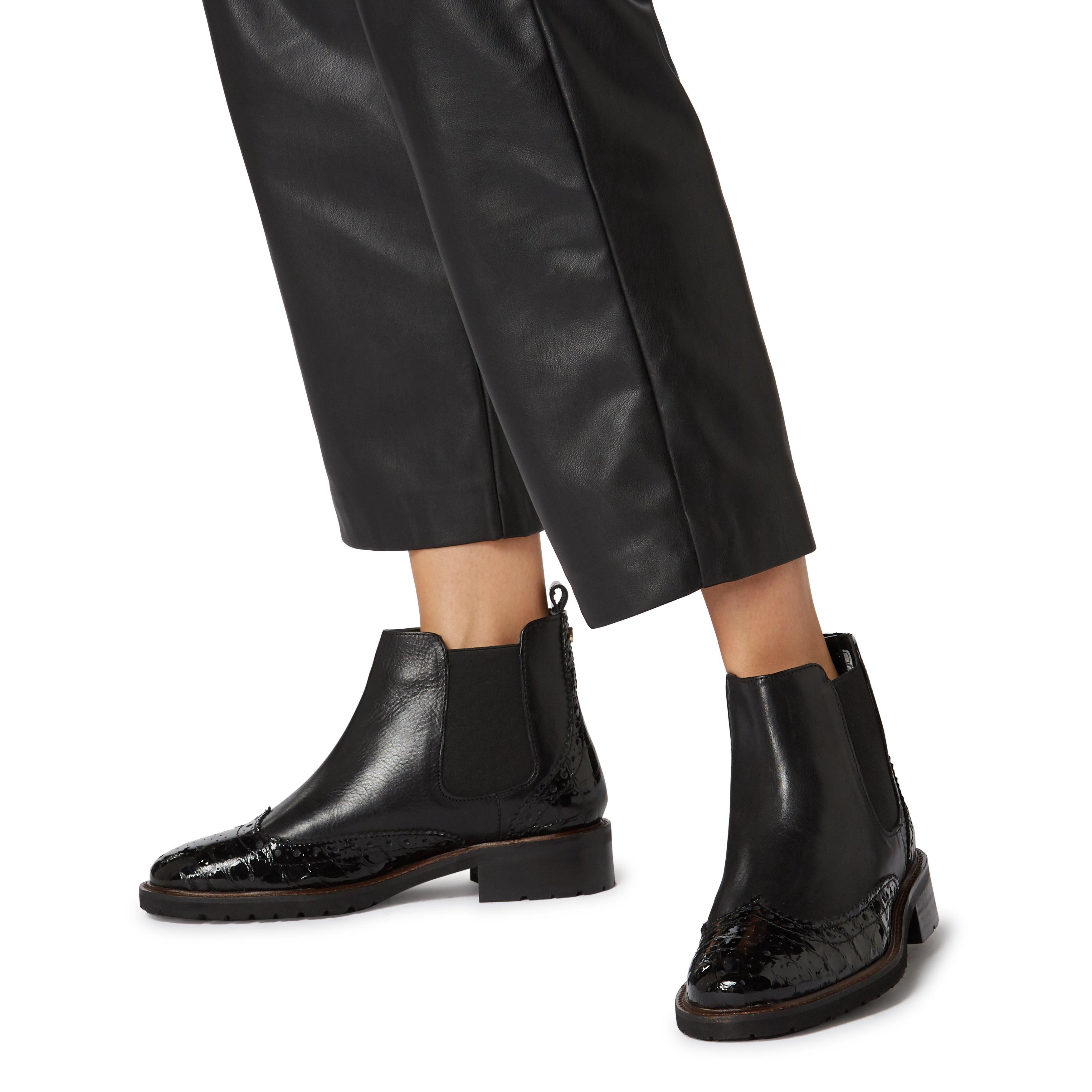 Dune Ladies QUARTERS Brogue Chelsea Boots