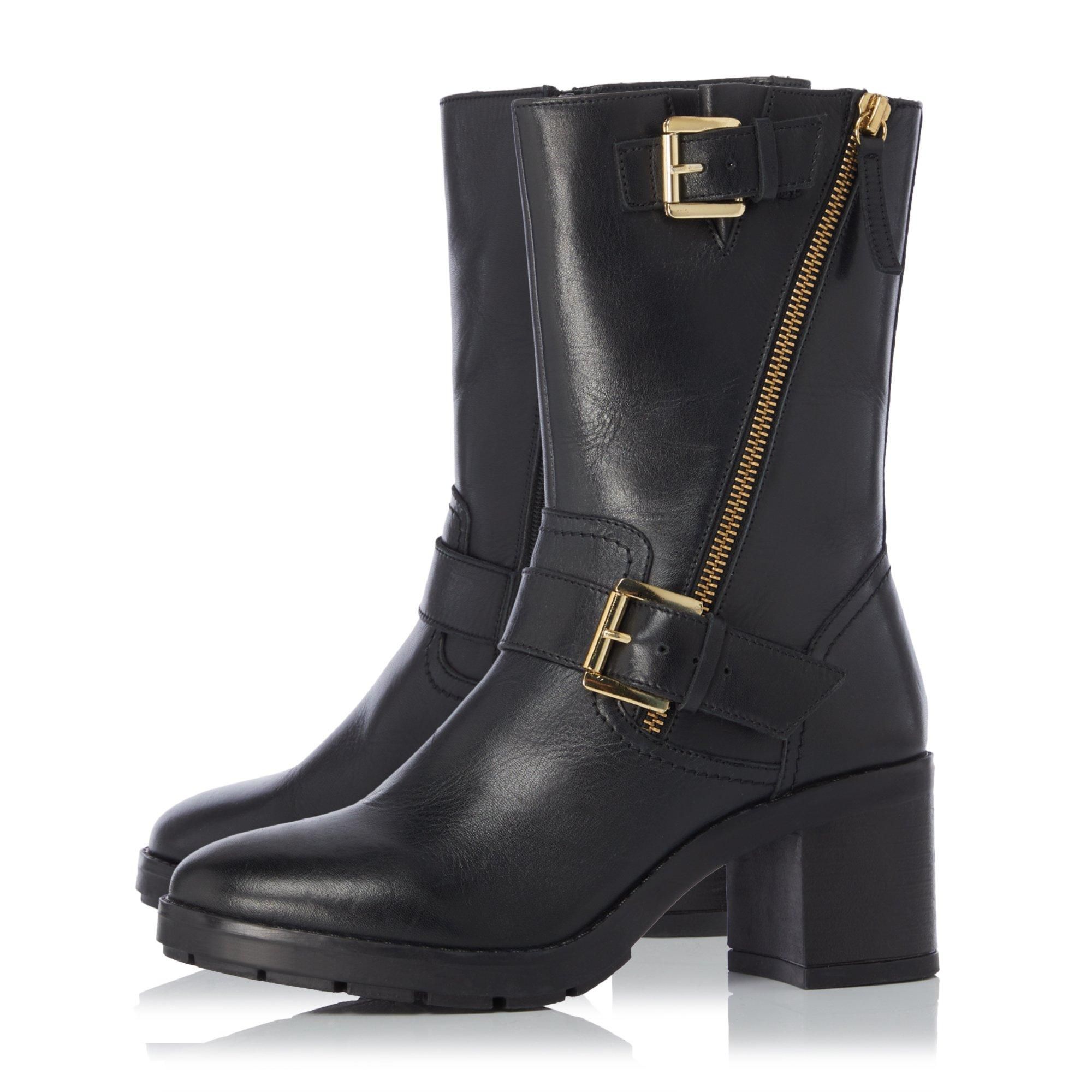 dune studded biker boots