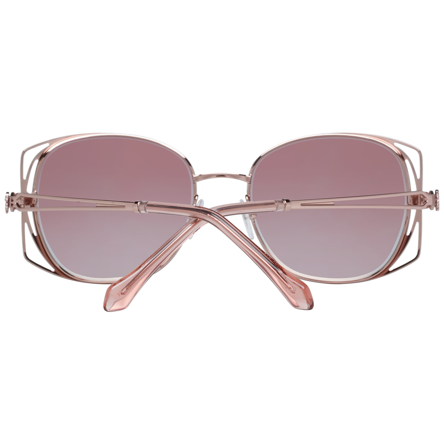 <table><tr><td>Gender</td><td>Women</td></tr><tr><td>Main color</td><td>Rose Gold</td></tr><tr><td>Frame color</td><td>Rose Gold</td></tr><tr><td>Frame material</td><td>Metal</td></tr><tr><td>Lenses color</td><td>Rosé Gold</td></tr><tr><td>Lenses material</td><td>Plastic</td></tr><tr><td>Filter category</td><td>2</td></tr><tr><td>Lenses effect</td><td>Mirrored</td></tr><tr><td>Protection</td><td>100% UVA & UVB</td></tr><tr><td>Size</td><td>55-19-135</td></tr><tr><td>Lenses width</td><td>55mm</td></tr><tr><td>Lenses height</td><td>49mm</td></tr><tr><td>Bridge width</td><td>19mm</td></tr><tr><td>Frame width</td><td>144mm</td></tr><tr><td>Temples length</td><td>135mm</td></tr><tr><td>Spring hinge</td><td>No</td></tr><tr><td>Style</td><td>Butterfly</td></tr><tr><td>Shipment includes  </td><td>Case, cleaning cloth</td></tr></table>