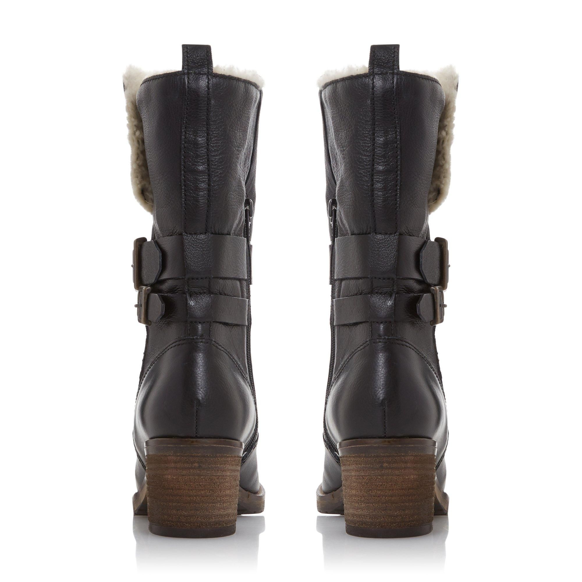 Dune Ladies ROKOKO Borg Collar Calf Boots