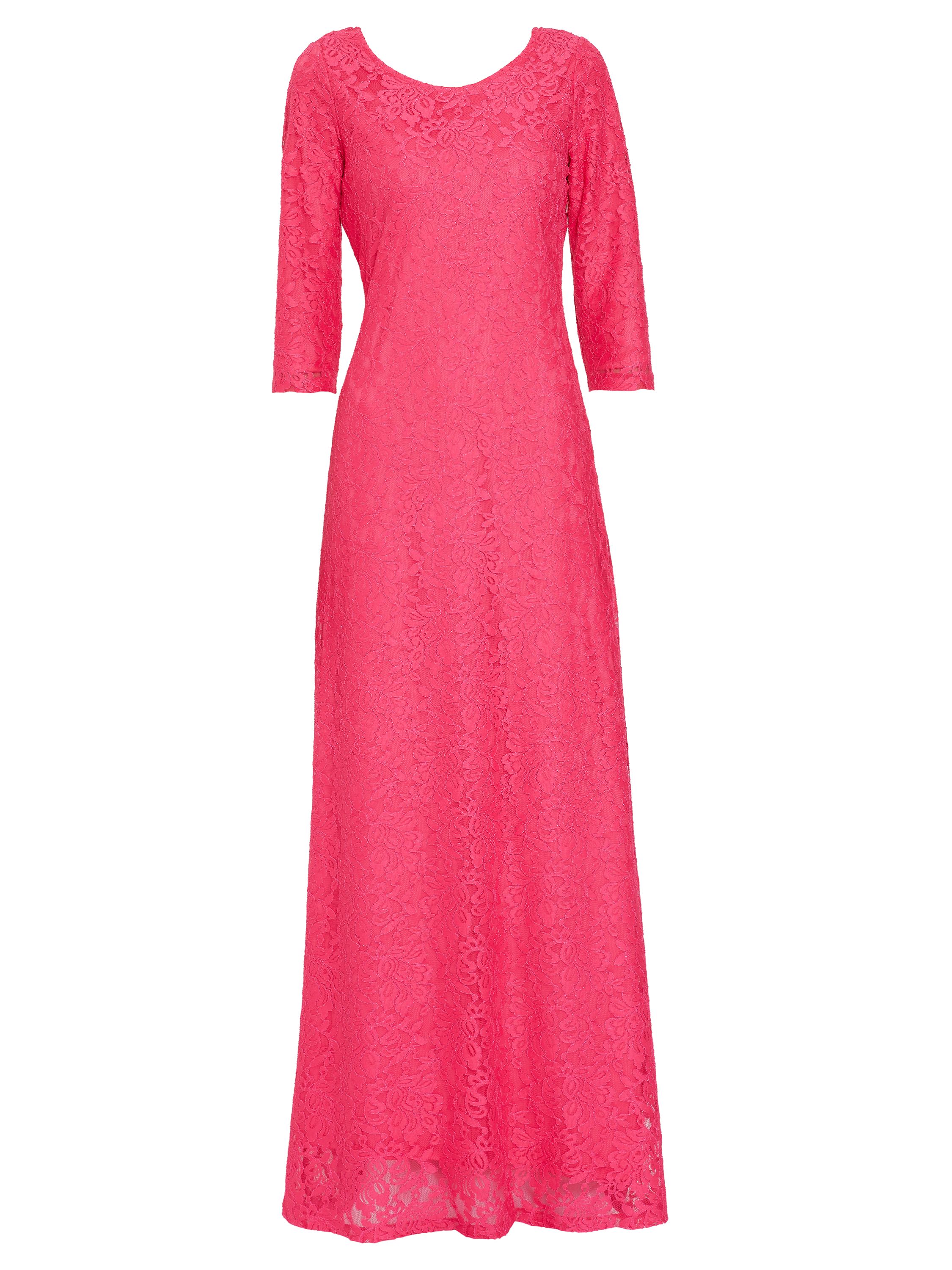 Gina Bacconi Jamie Lace Maxi Dress in Pink