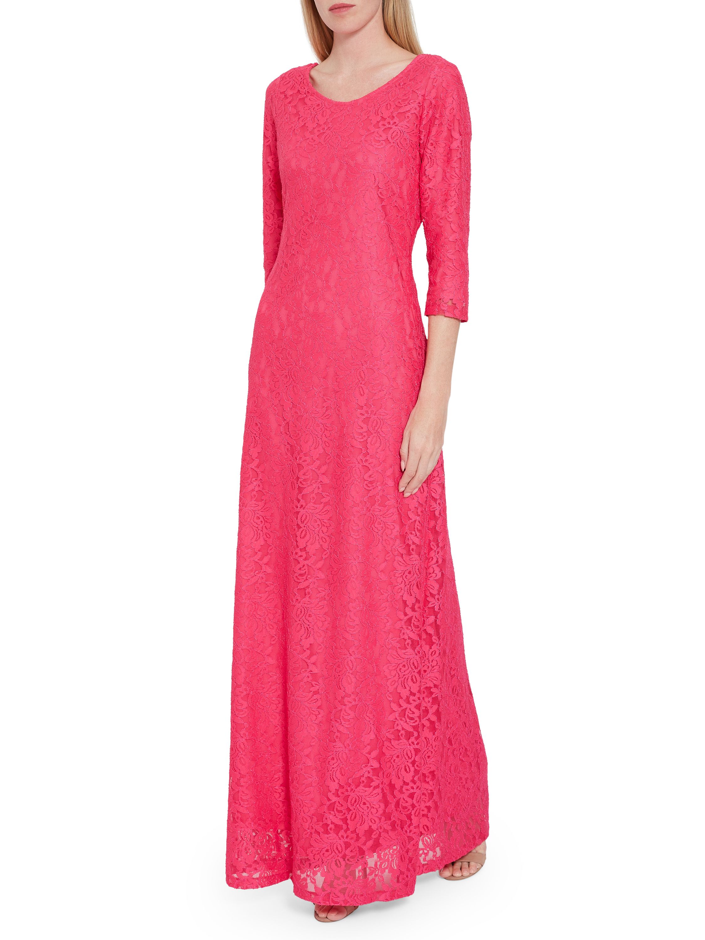 Gina Bacconi Jamie Lace Maxi Dress in Pink