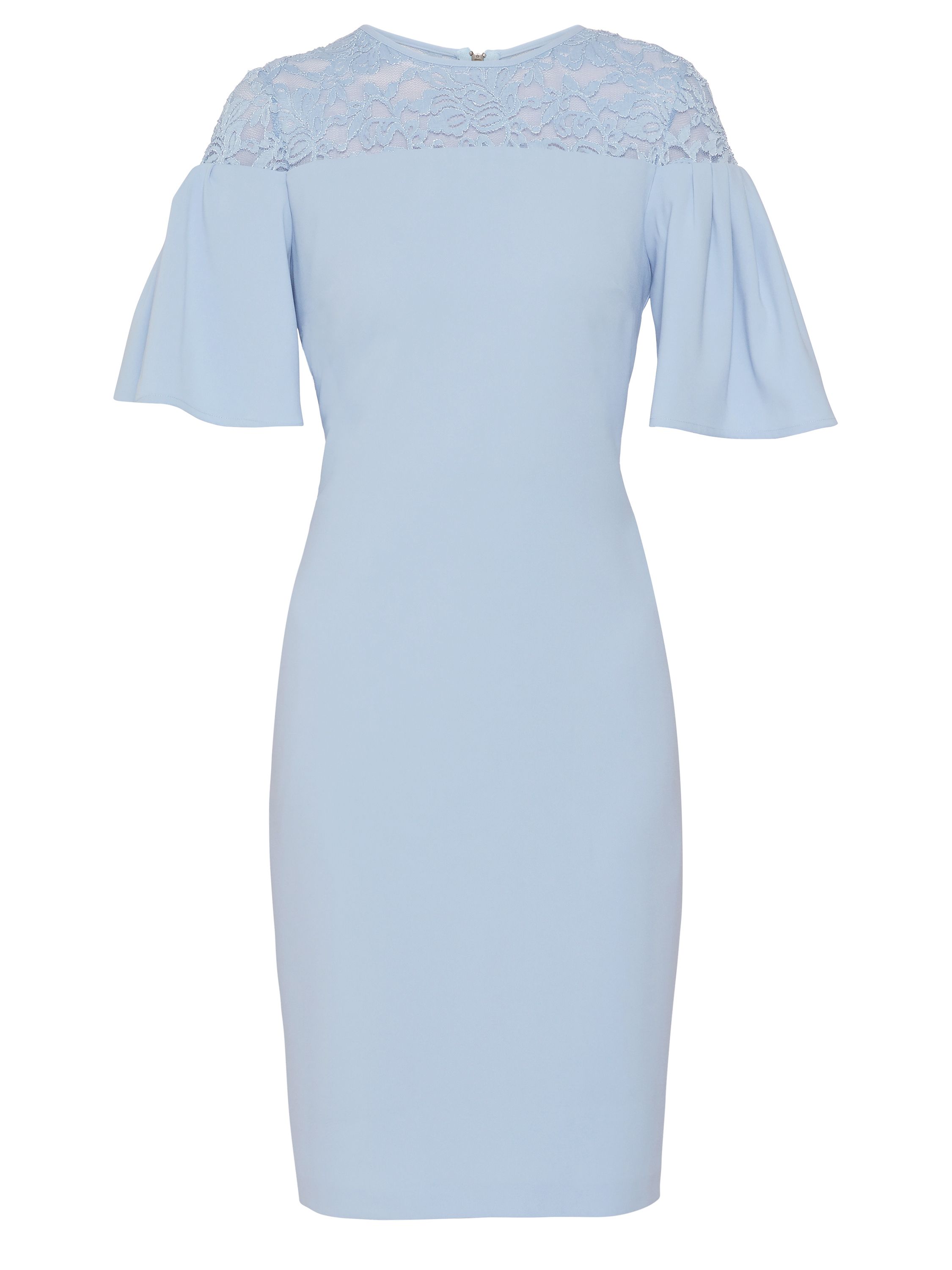 Gina Bacconi Boriana Moss Crepe Dress 
