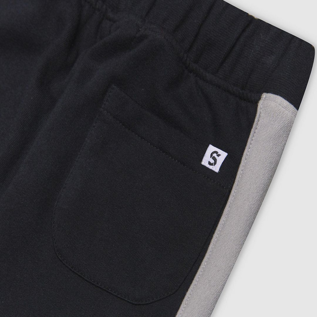 Panel black and grey joggers