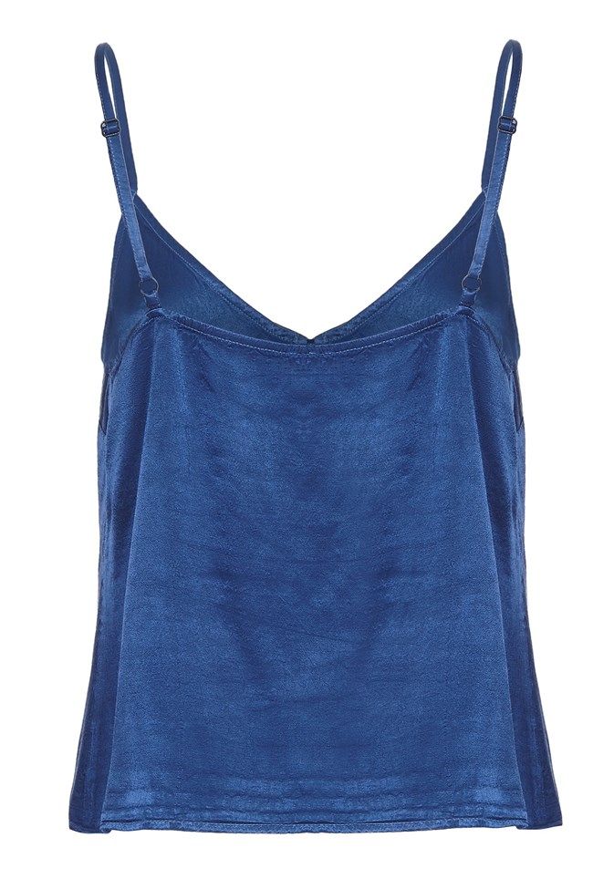 Melly Airforce Blue Satin Cami