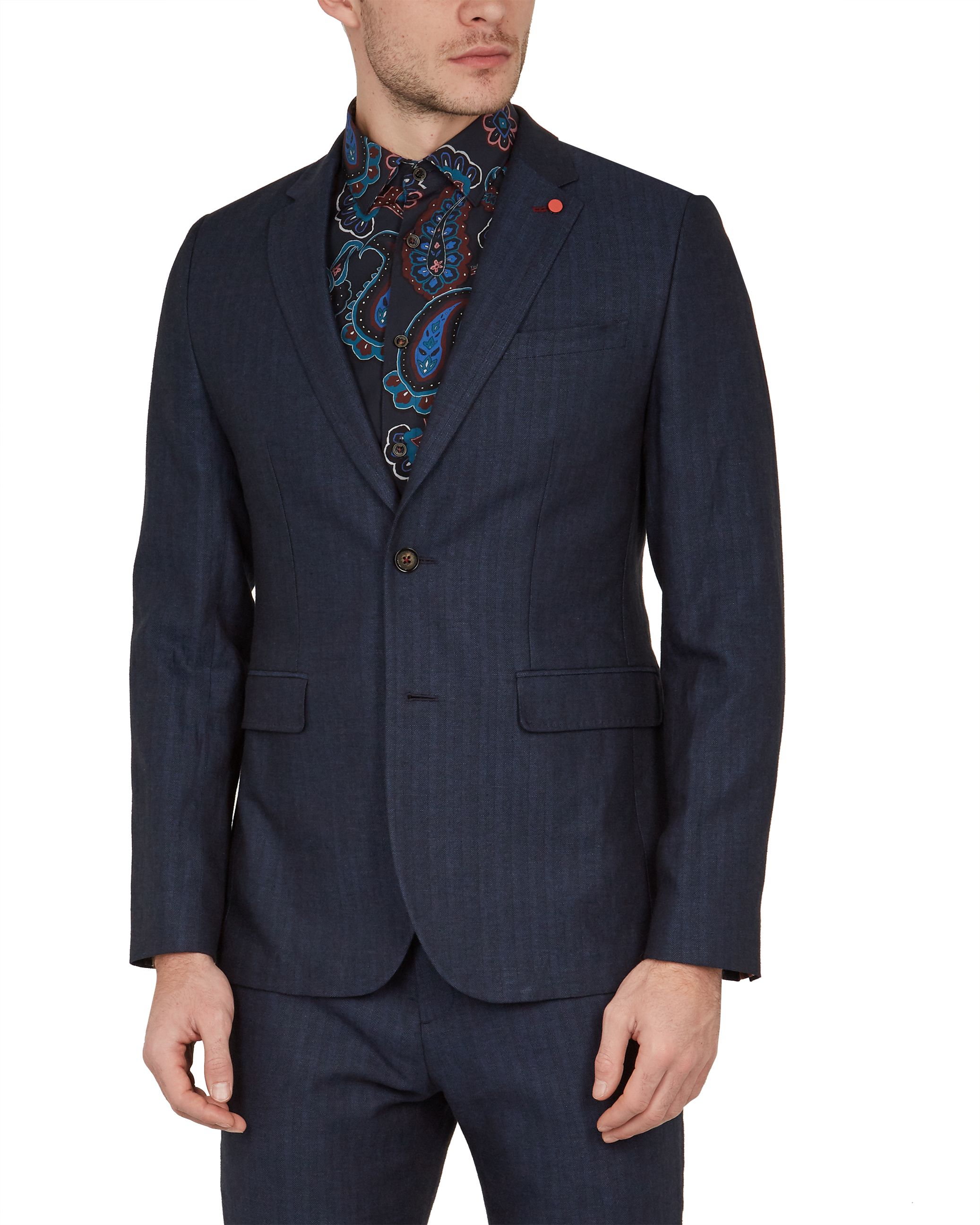 ted baker ossain herringbone peacoat