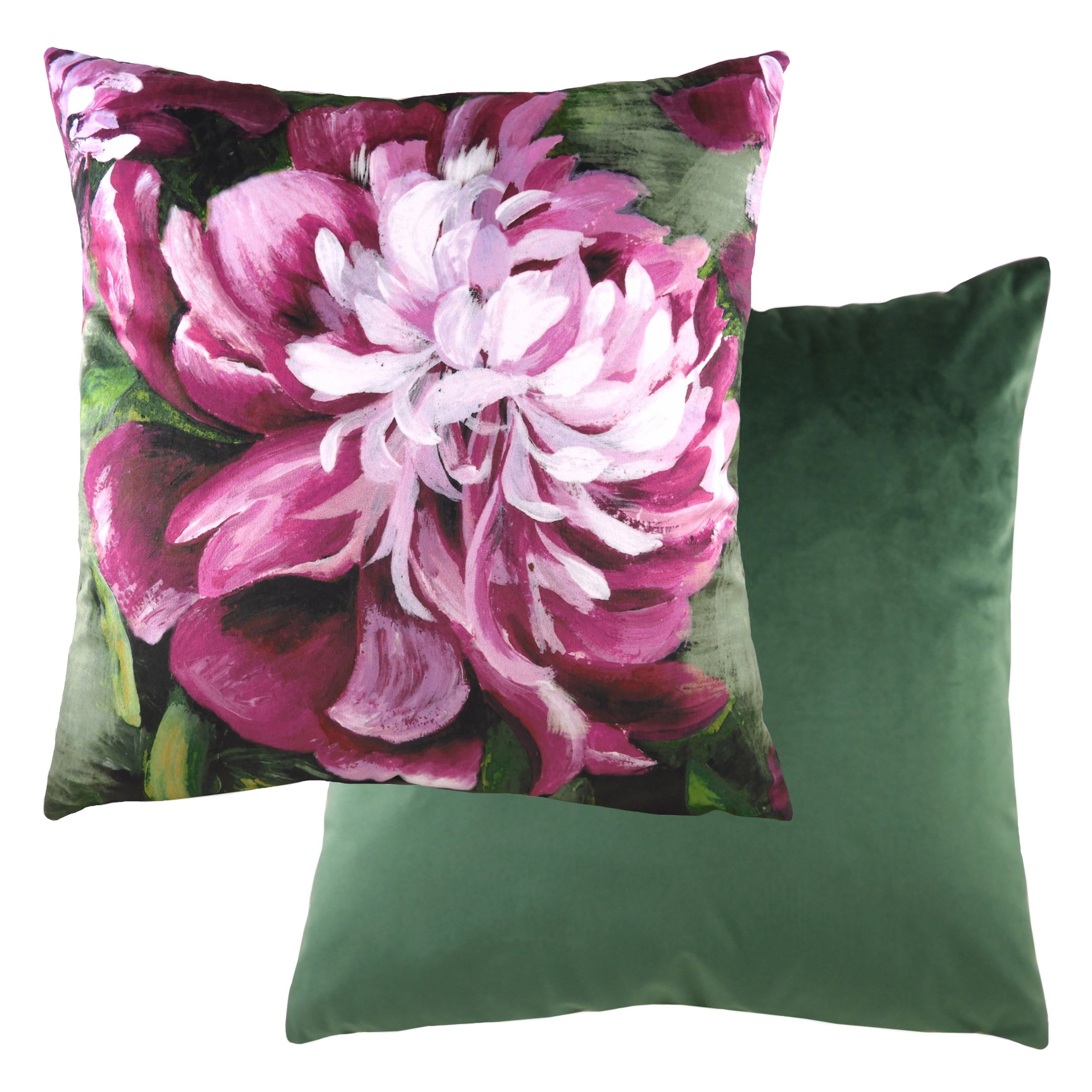 Liven up your living with this Winter Floral cushion. This Hydrangea is captured in full bloom in a beautiful and bold hand painted style. With matching velvet reverse this design is sure to add feeling of luxe to your interior, pair with bold and rich colours to achieve full impact in your interior.