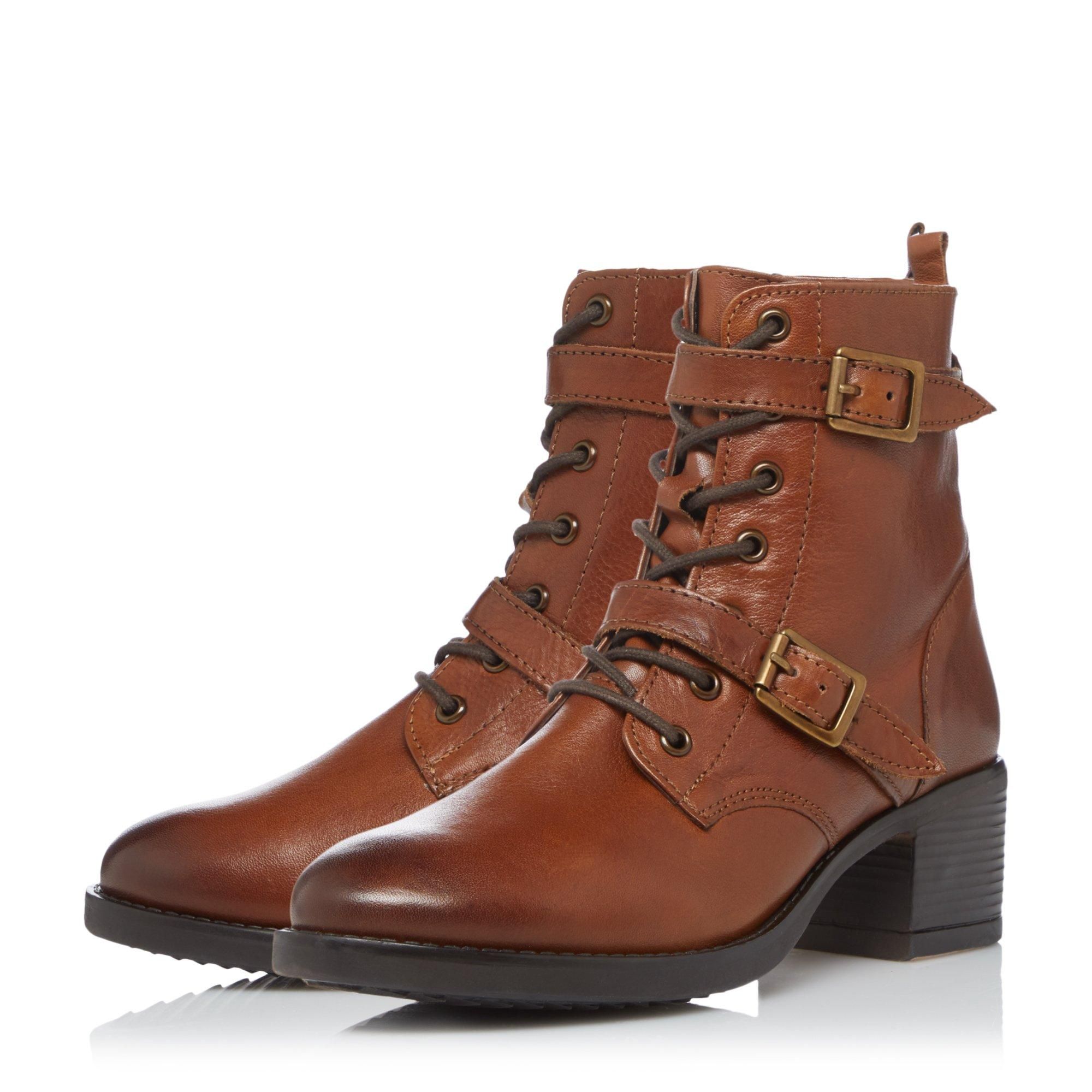 Dune Ladies WF PAXTONE Wide Fit Buckle Detail Ankle Boots