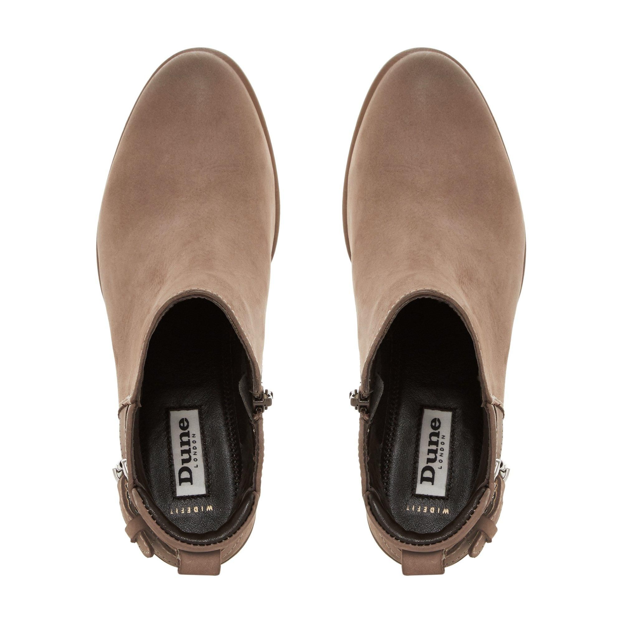 wide fit buckle ankle boots