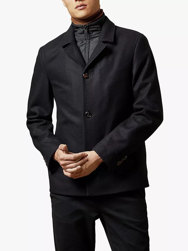 ted baker navy wool coat