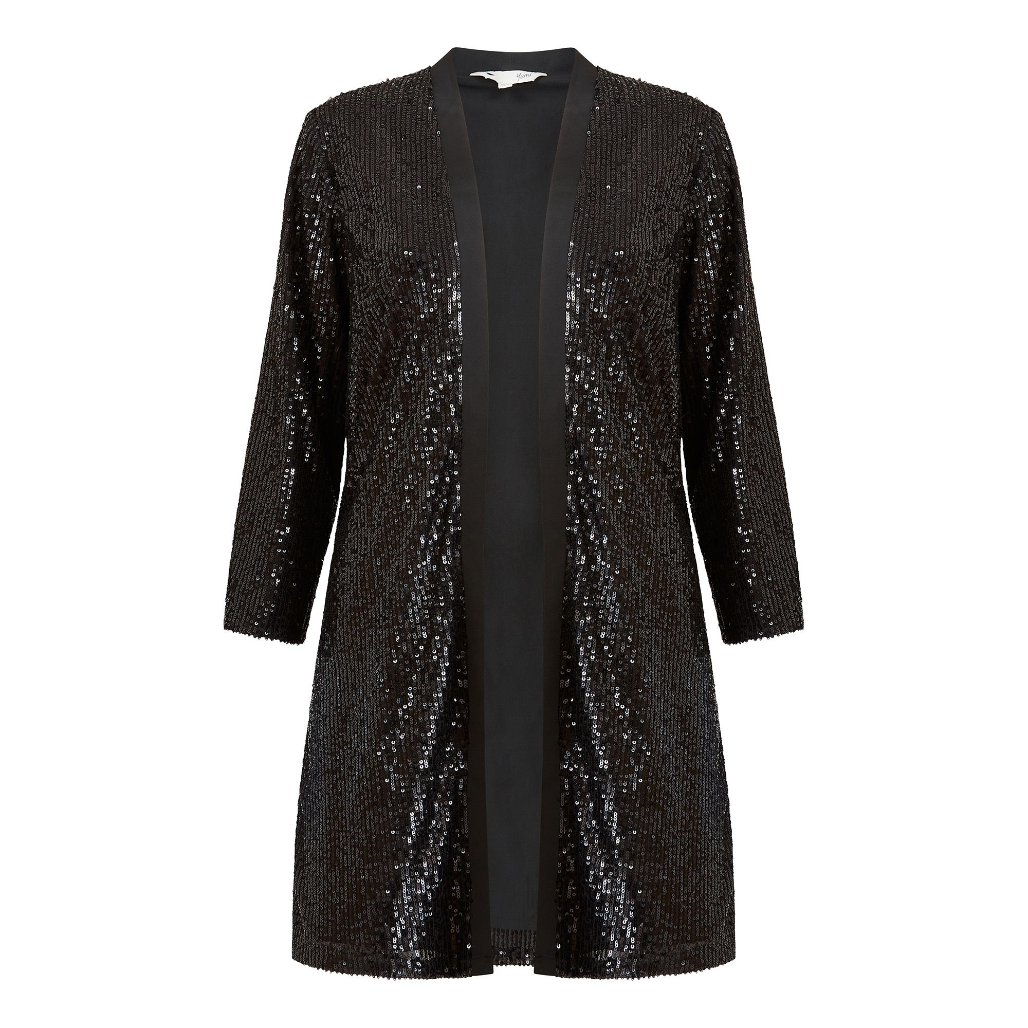 black sequin kimono dress