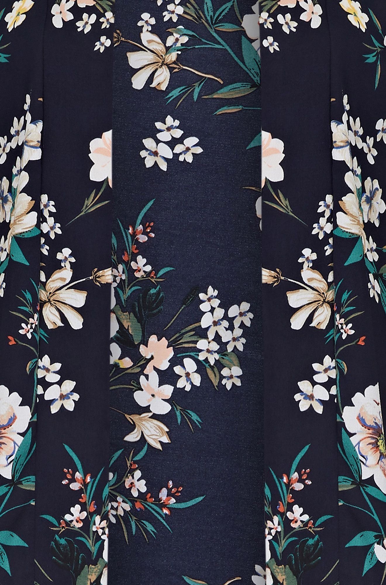 Floral Print Long Kimono
