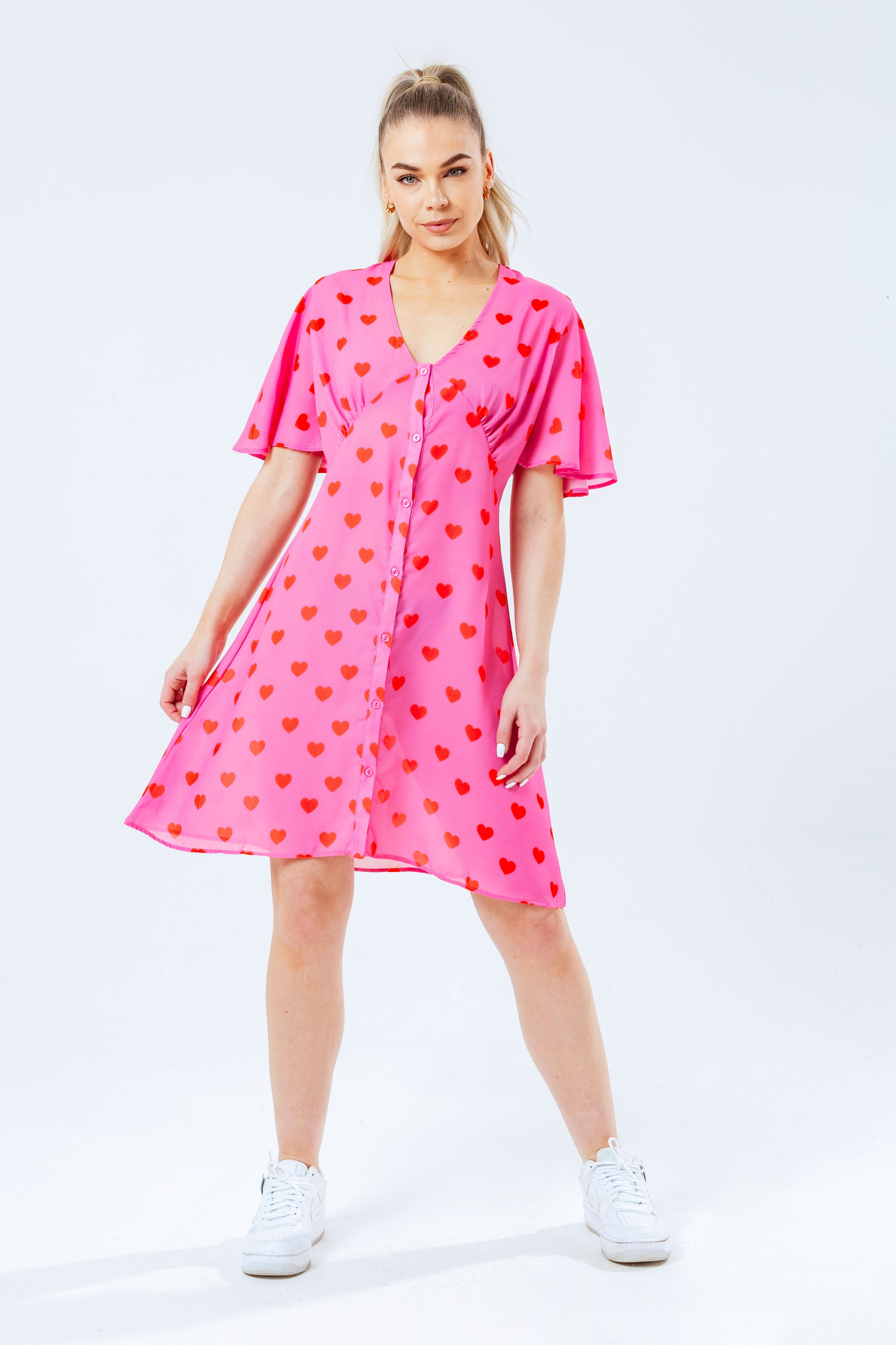 Ladies Pink Heart Gown